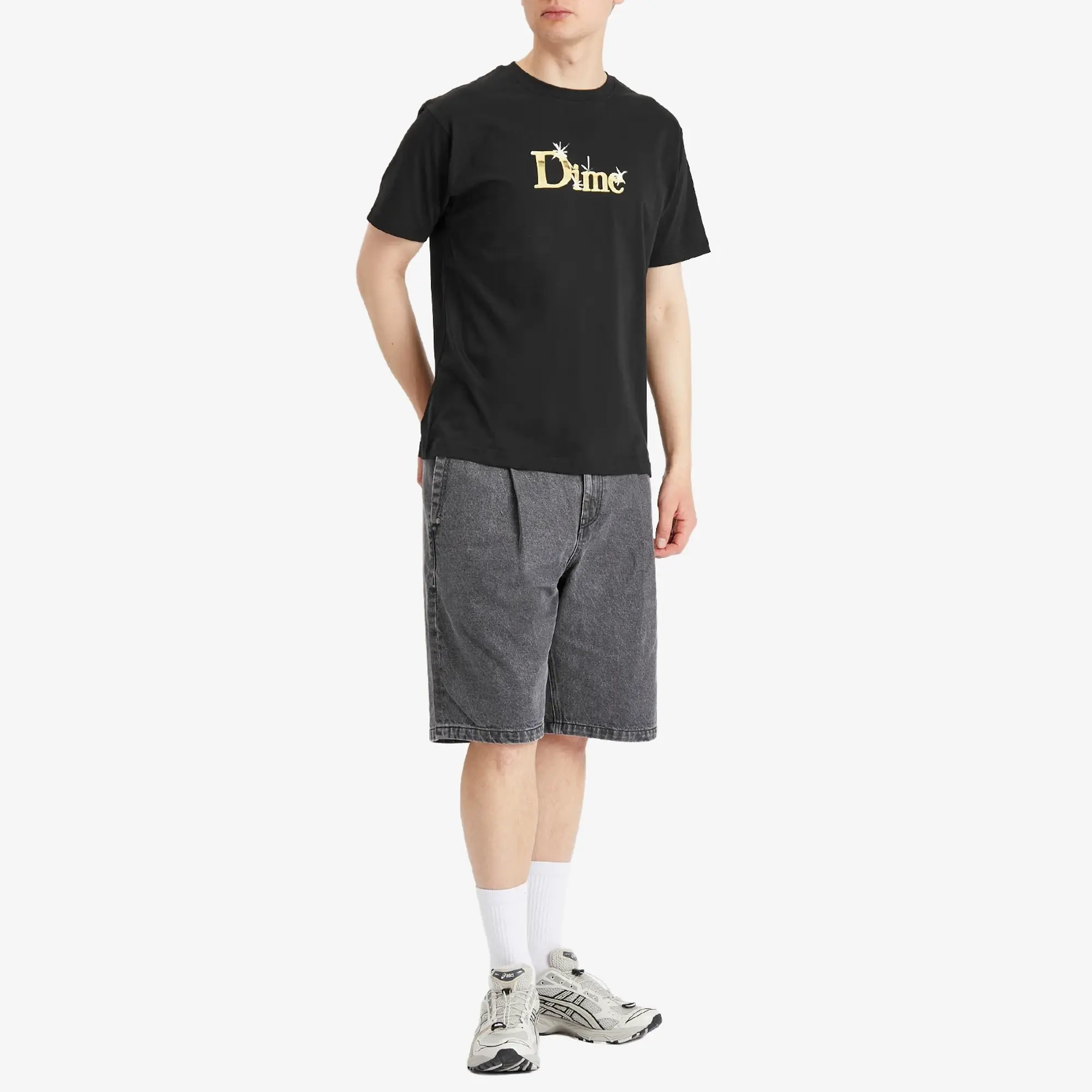 Dime Men's Classic Shiny T-Shirt Black