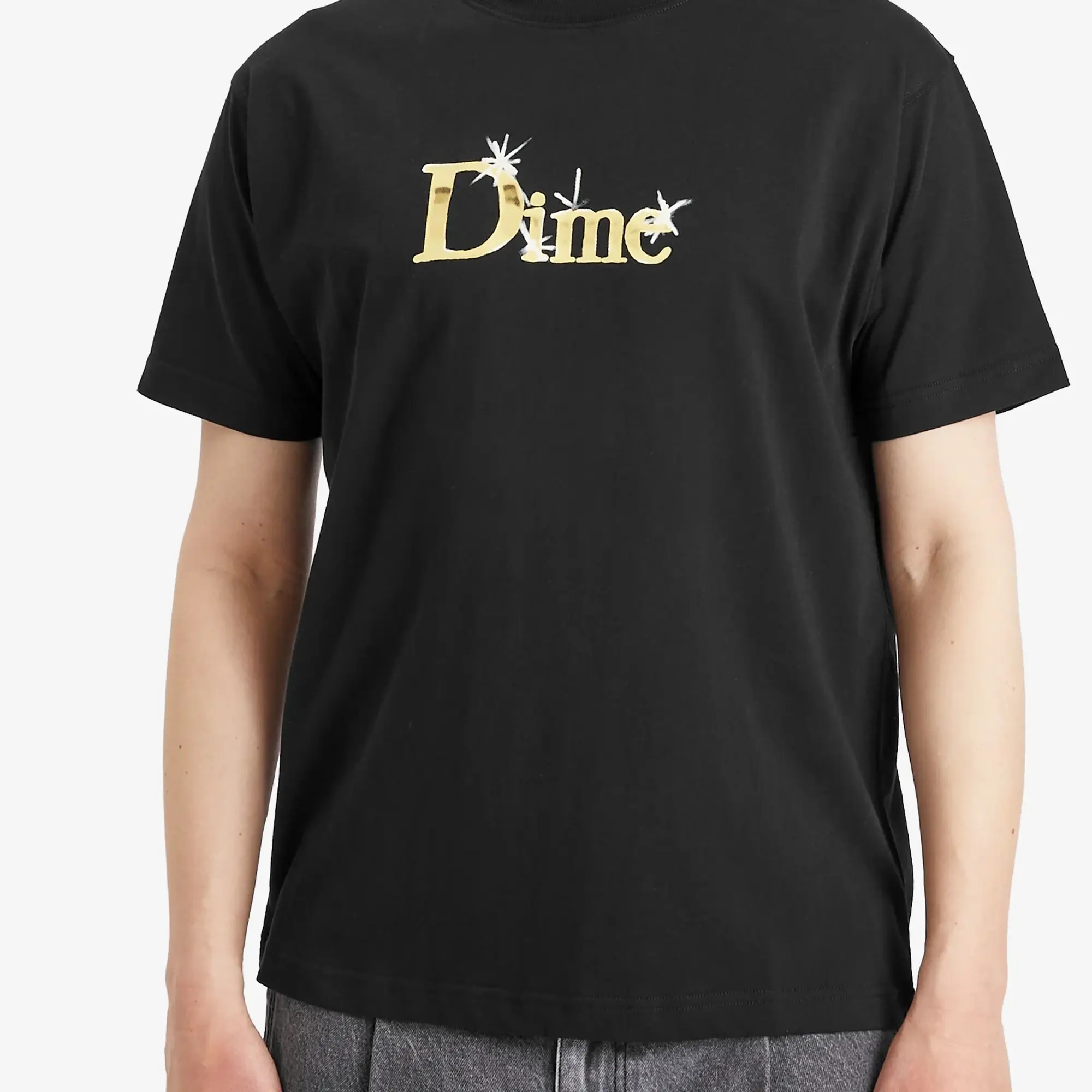 Dime Men's Classic Shiny T-Shirt Black
