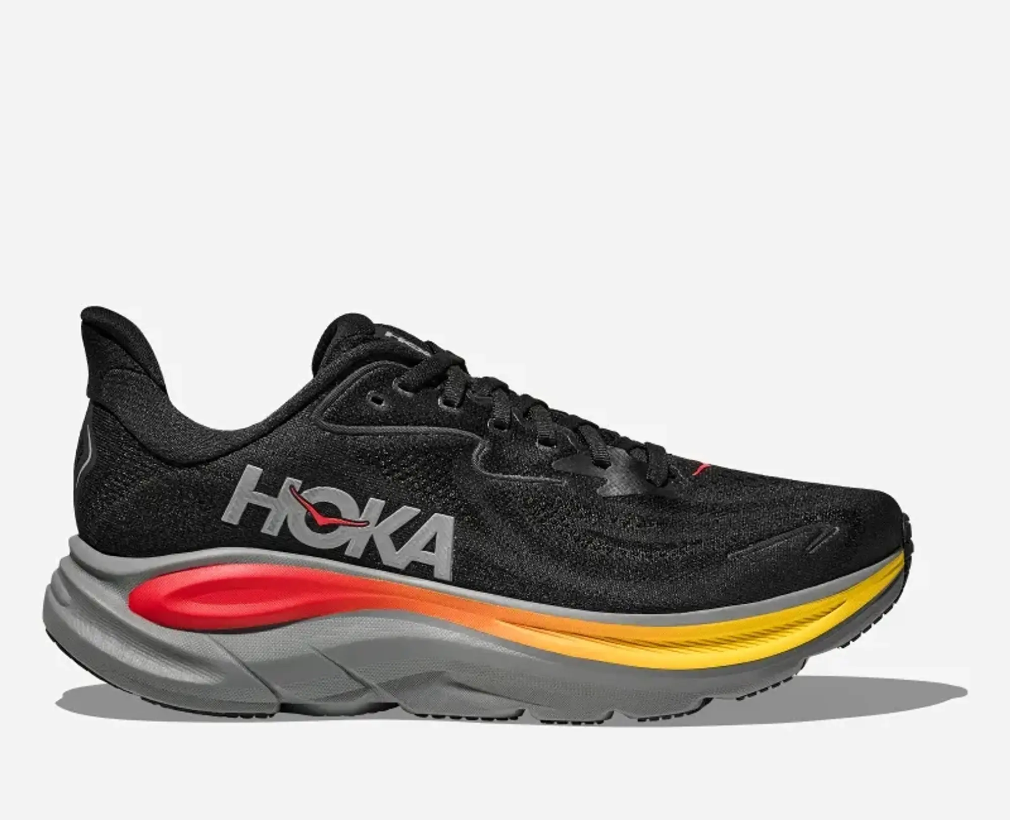 Hoka Men's Clifton 10 Road Running Shoes In Black/Galactic Grey