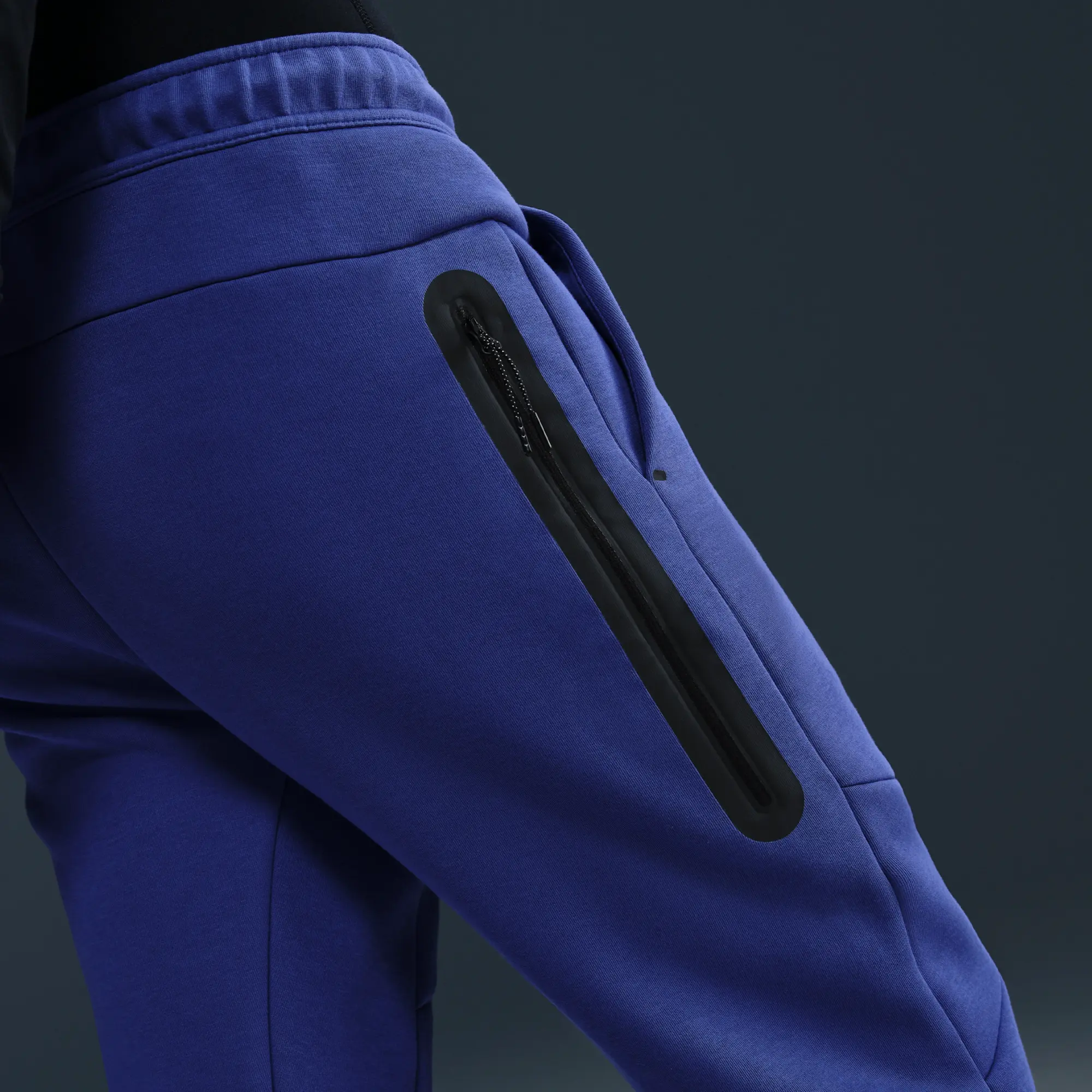 Nike Tech Men's Fleece Joggers - Purple - Cotton/Polyester