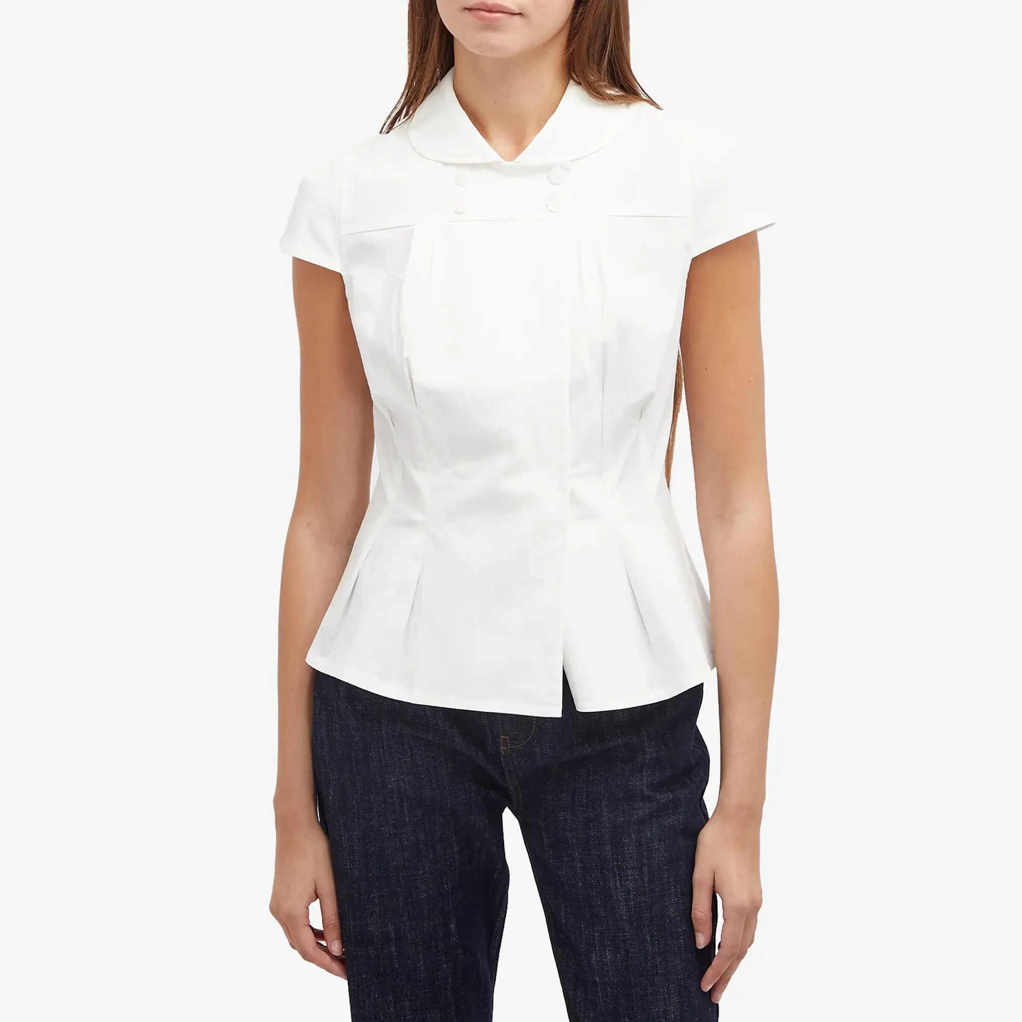 Peachy Den Women's Missy Blouse Porcelain | TMIS-CTNP89-1124