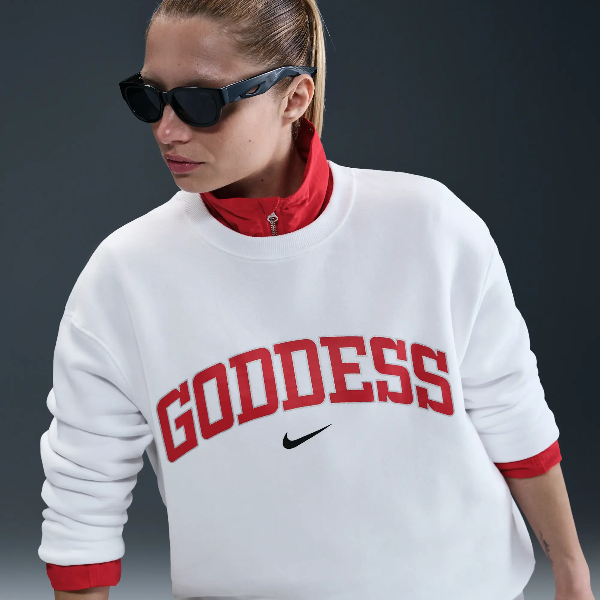 Nike Sportswear Phoenix Fleece Women's Oversized Crew-neck Sweatshirt - White - Cotton/Polyester