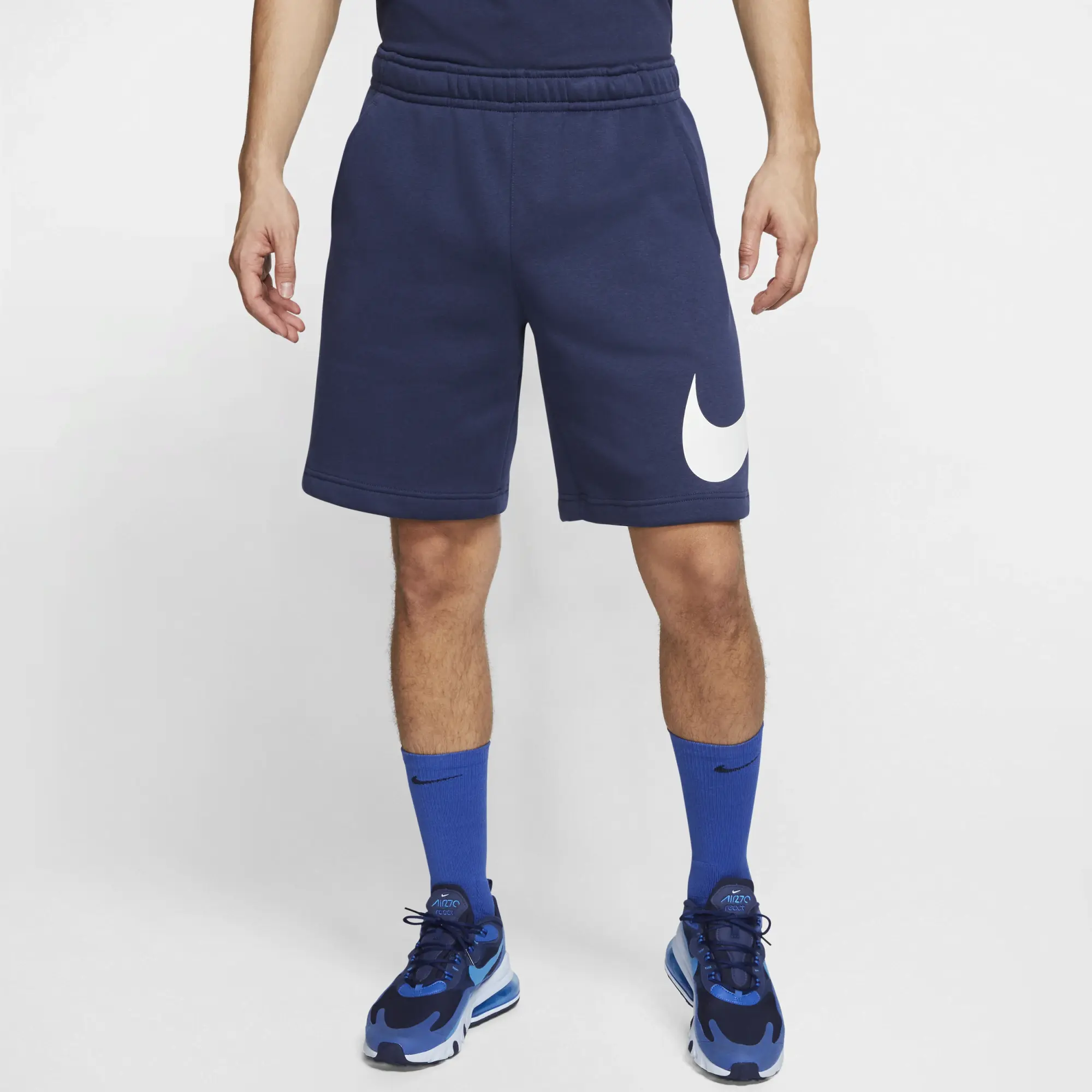 Nike Sportswear Club Men's Graphic Shorts - Blue - Cotton/Polyester