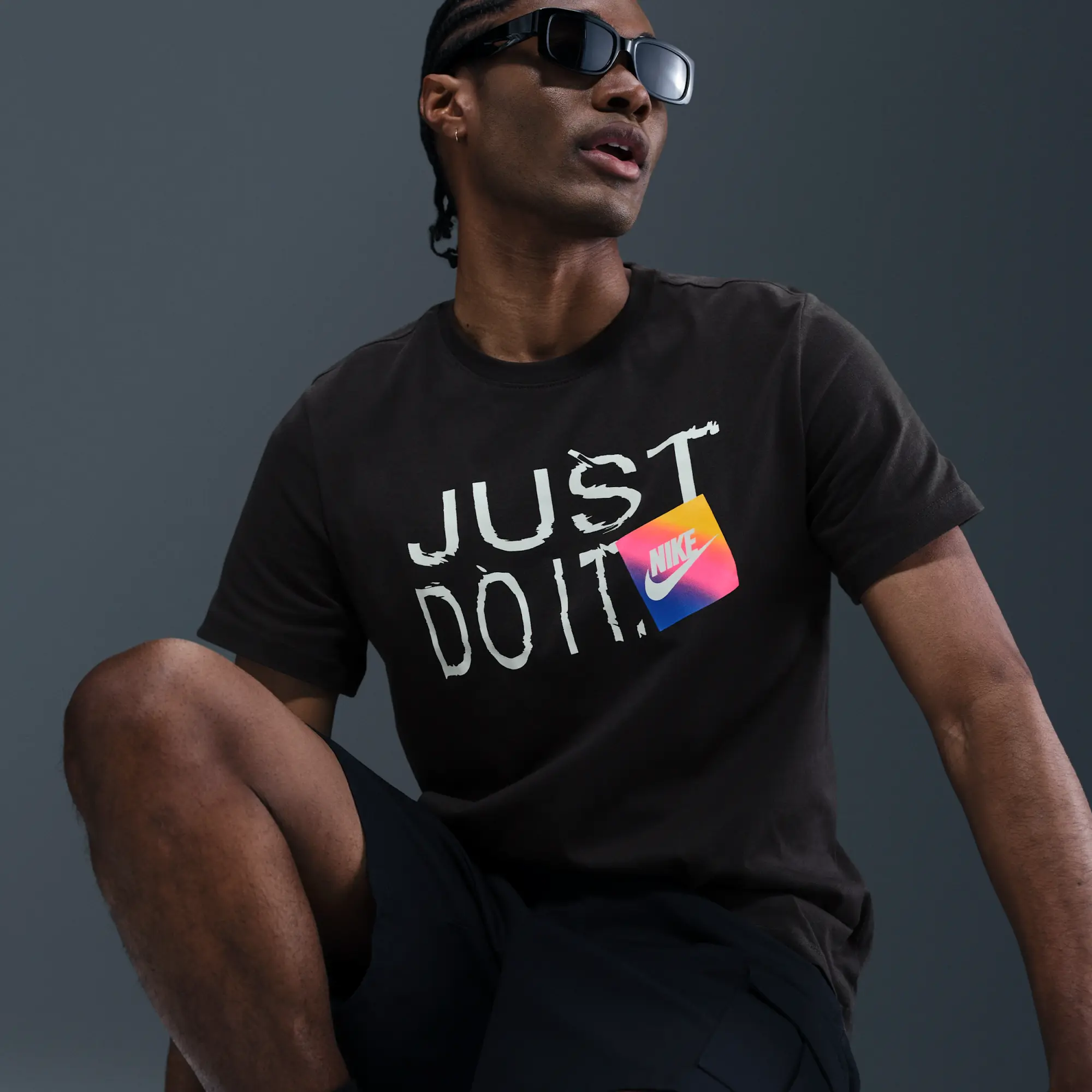 Nike Sportswear Men's T-Shirt - Black - Cotton/Polyester