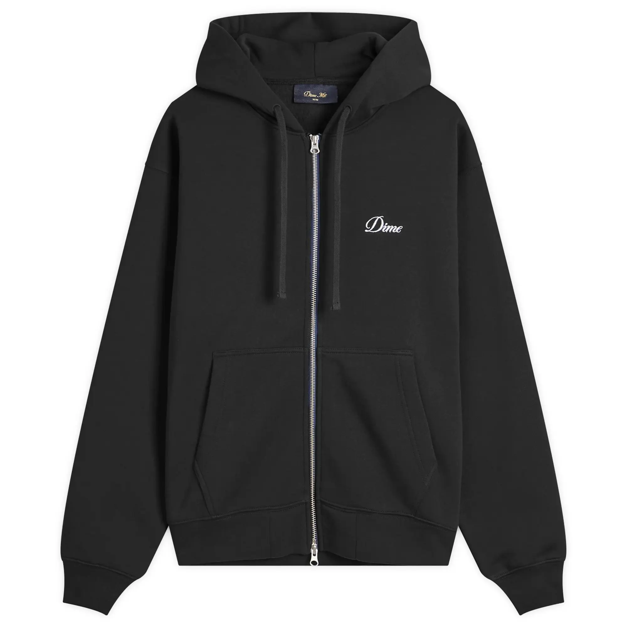 Dime Men's Cursive Zip Hoodie Black