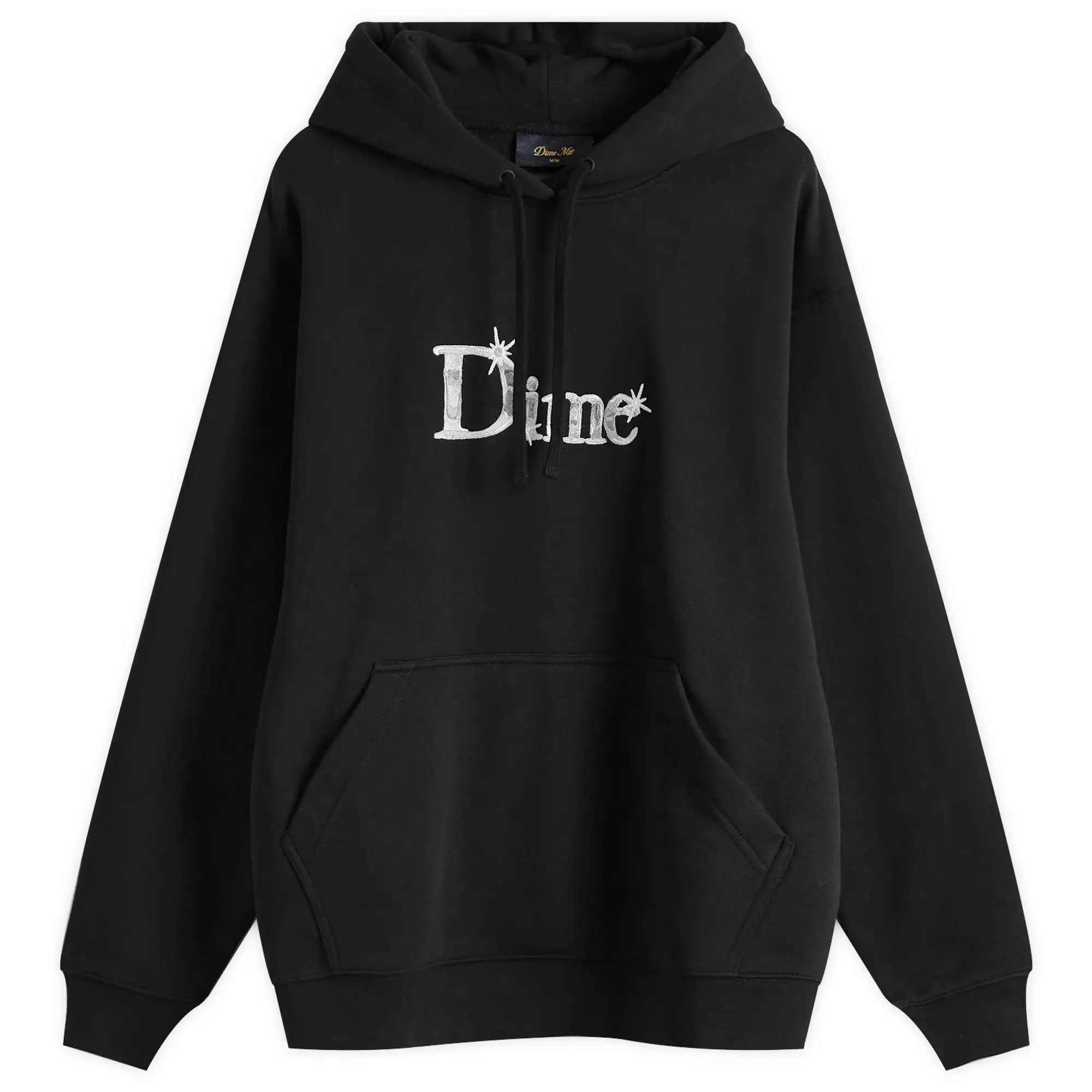 Dime Men's Classic Shiny Hoodie Black