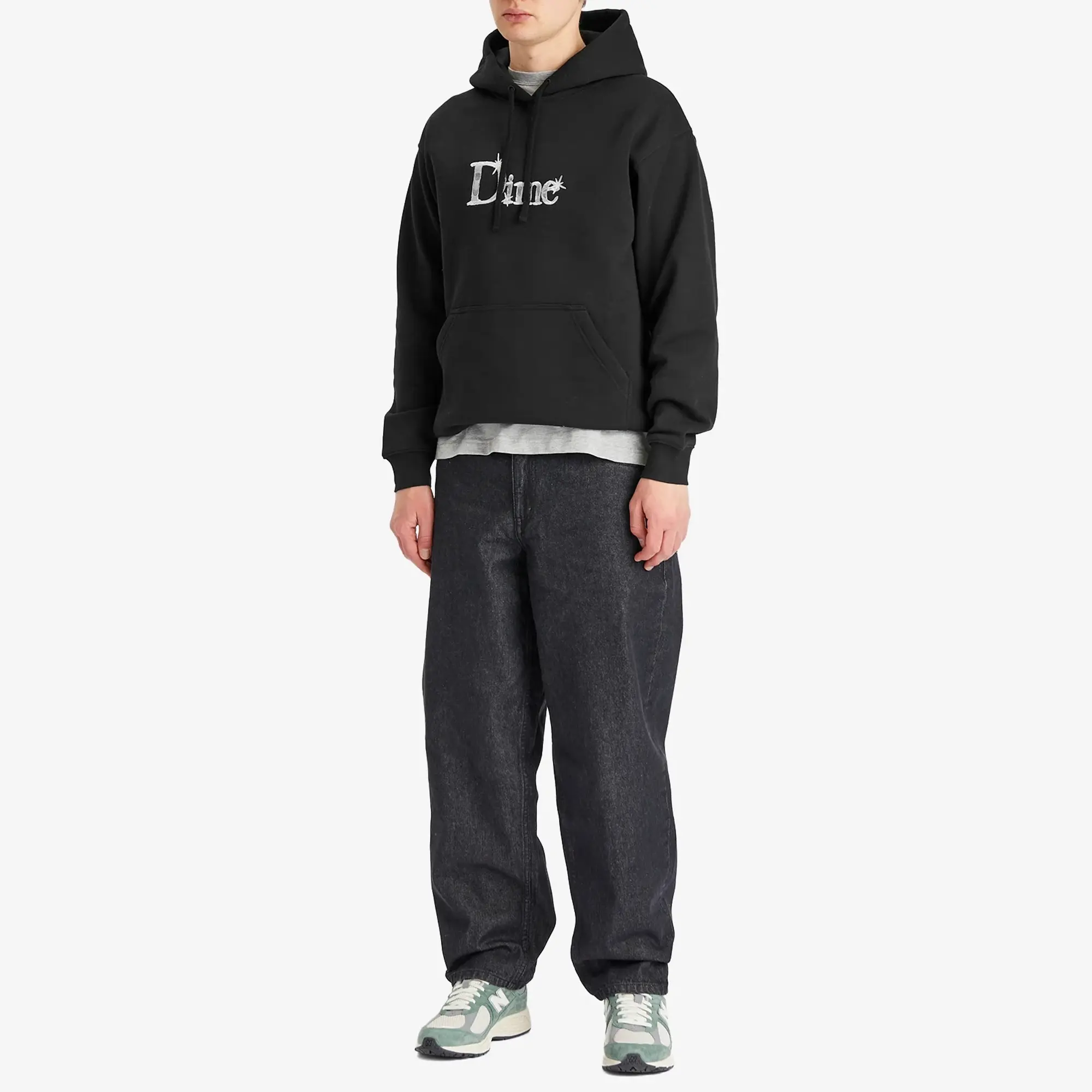 Dime Men's Classic Shiny Hoodie Black