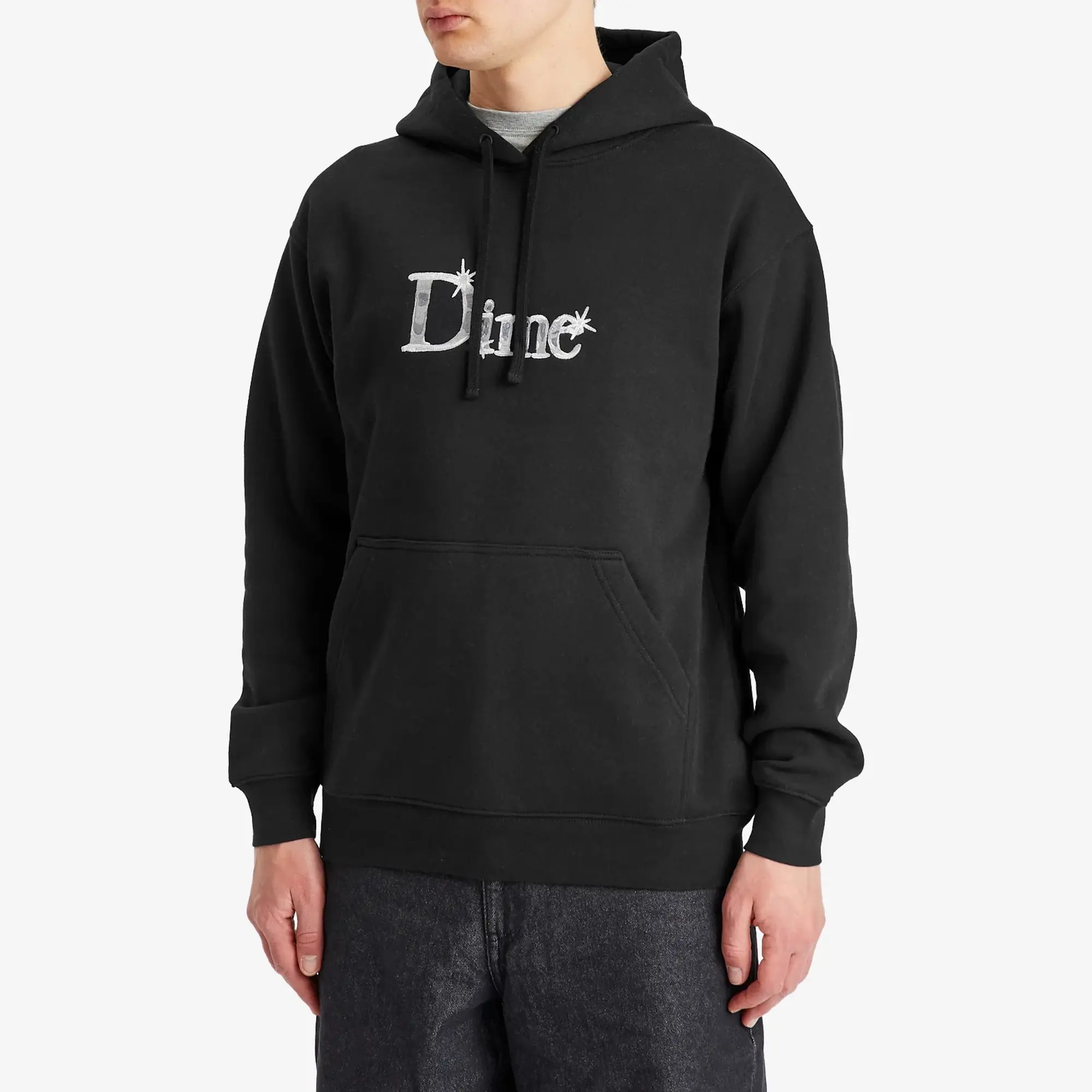 Dime Men's Classic Shiny Hoodie Black