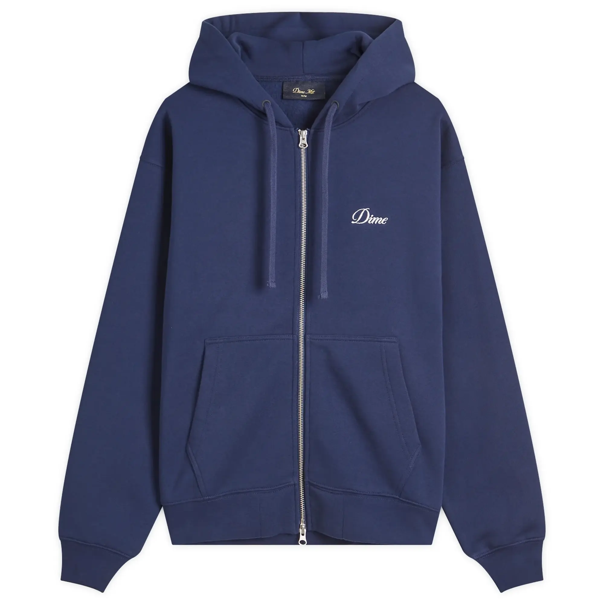 Dime Men's Cursive Zip Hoodie Navy