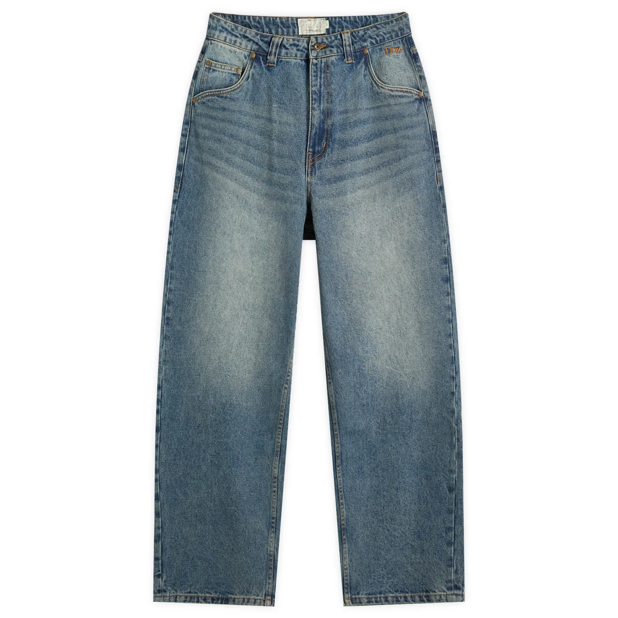 Dime Men's Classic Baggy Denim Pants Sandblasted Indigo