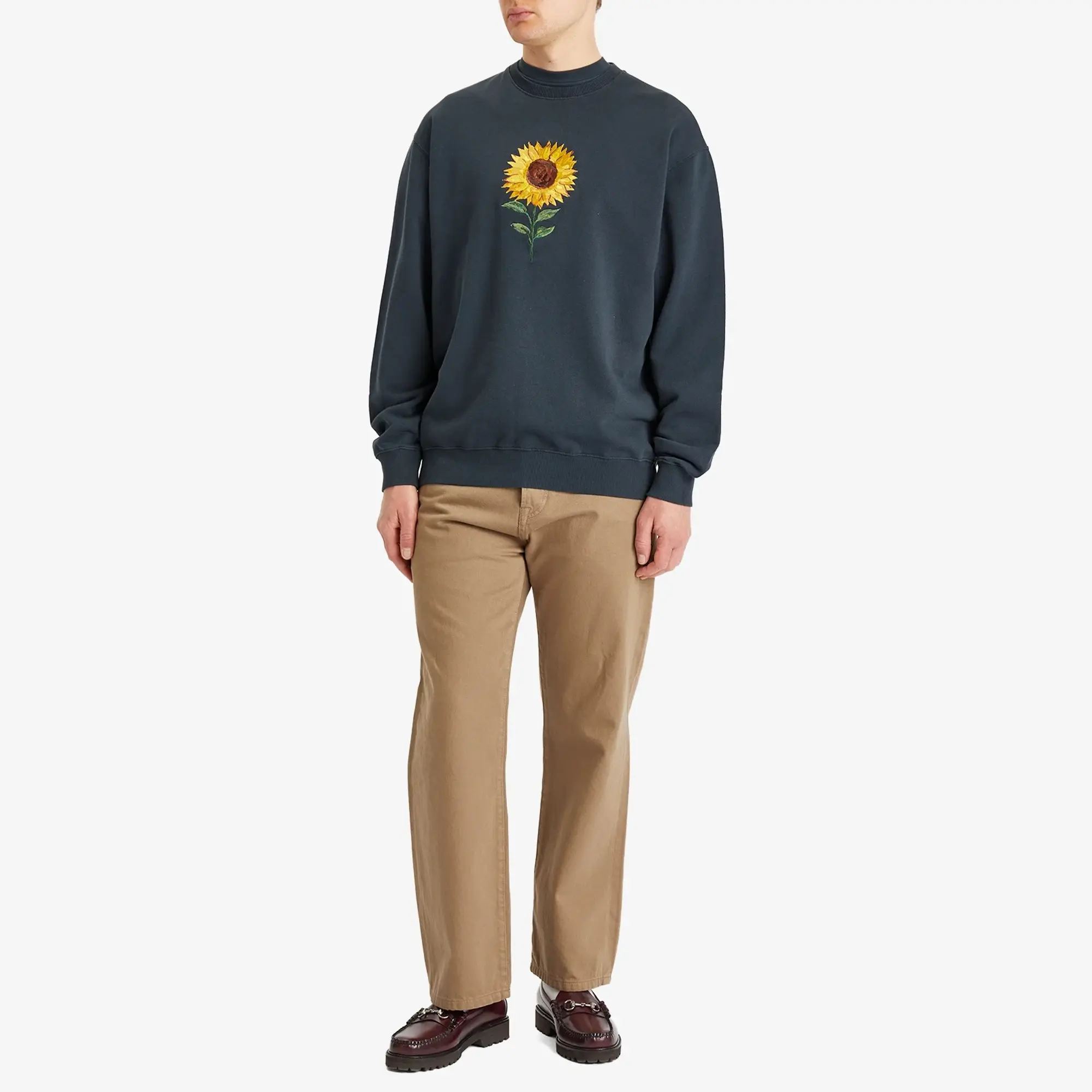 Foret Men's Sun Embroidered Sweatshirt Navy