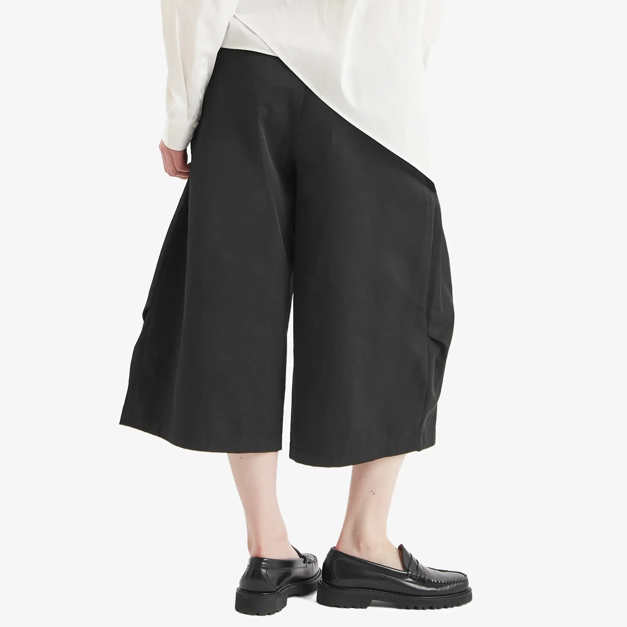 STEL Women's Pleated Wide Leg Culottes Black