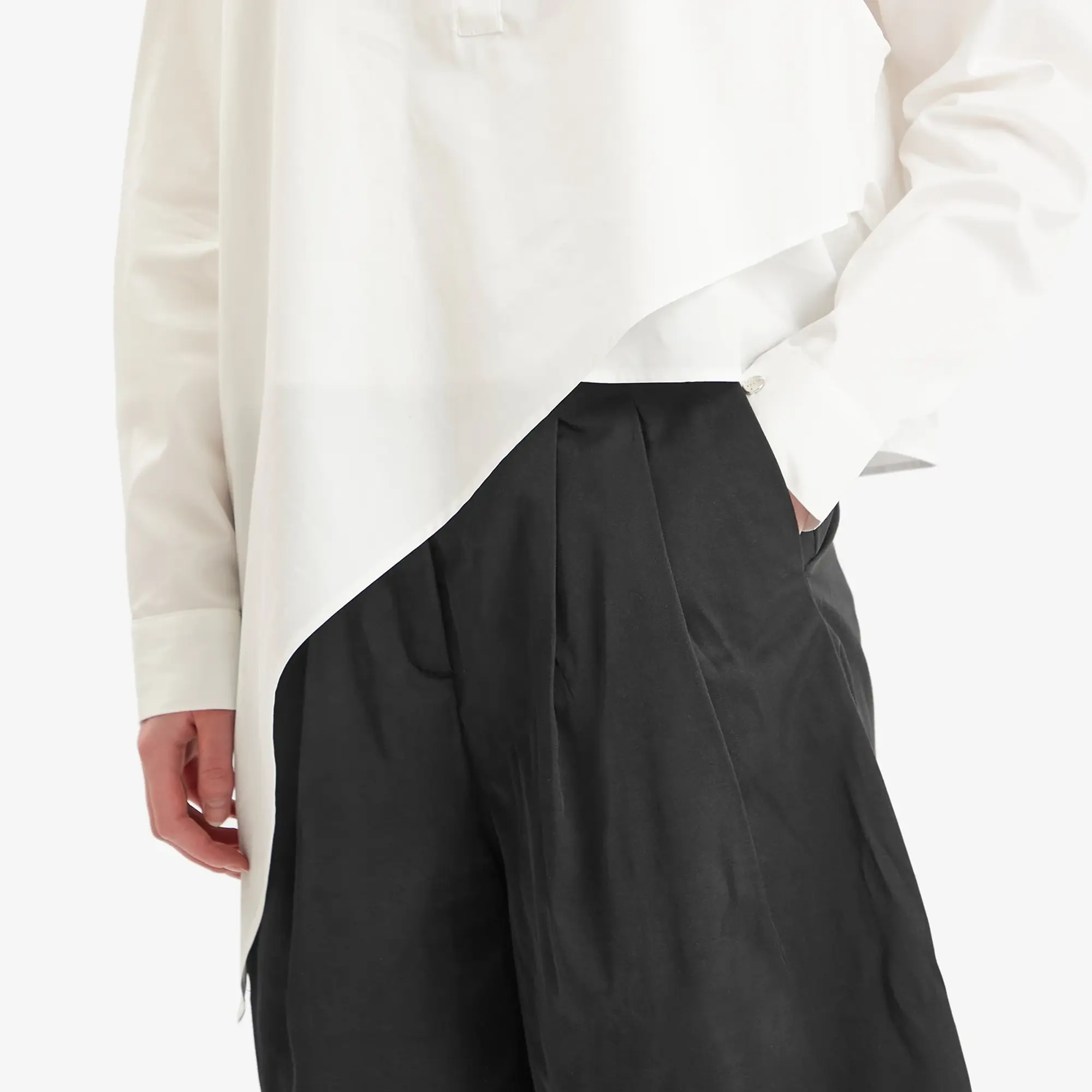 STEL Women's Pleated Wide Leg Culottes Black