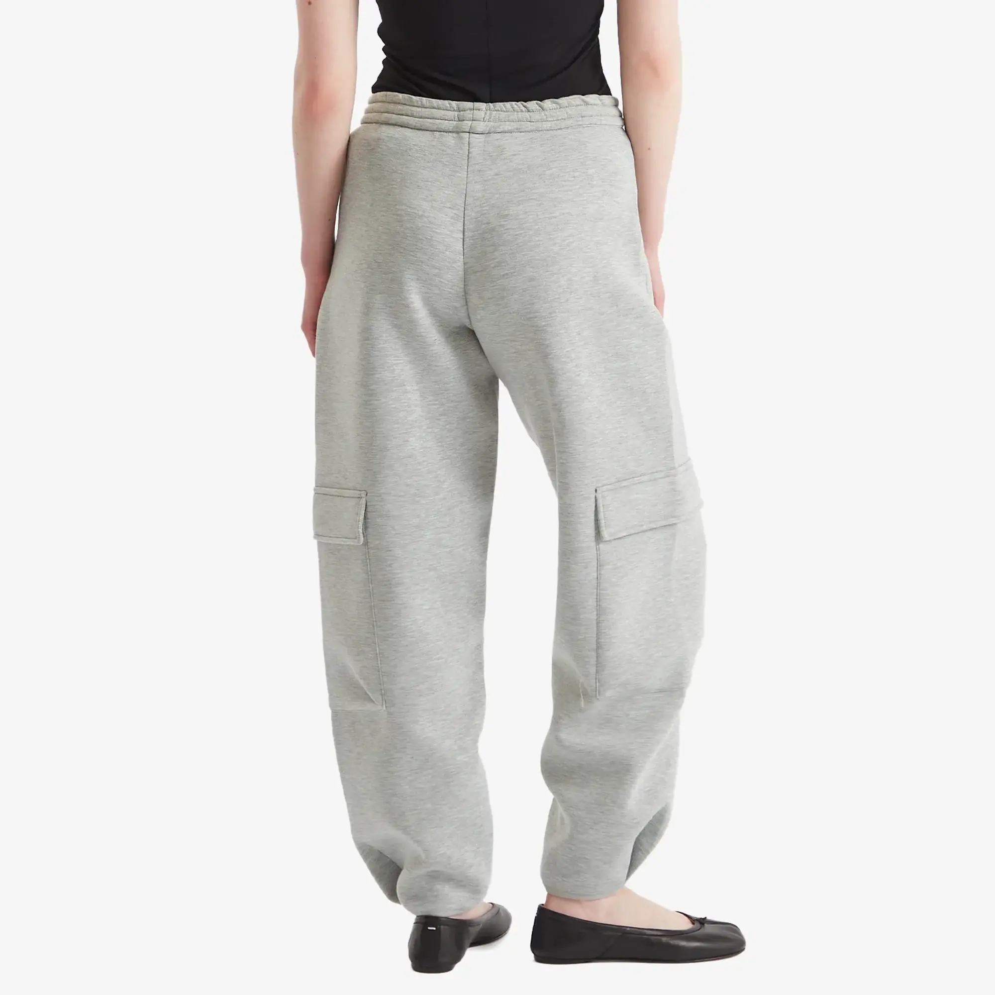 STEL Women's Cuffed Cargo Sweatpants Grey Melange