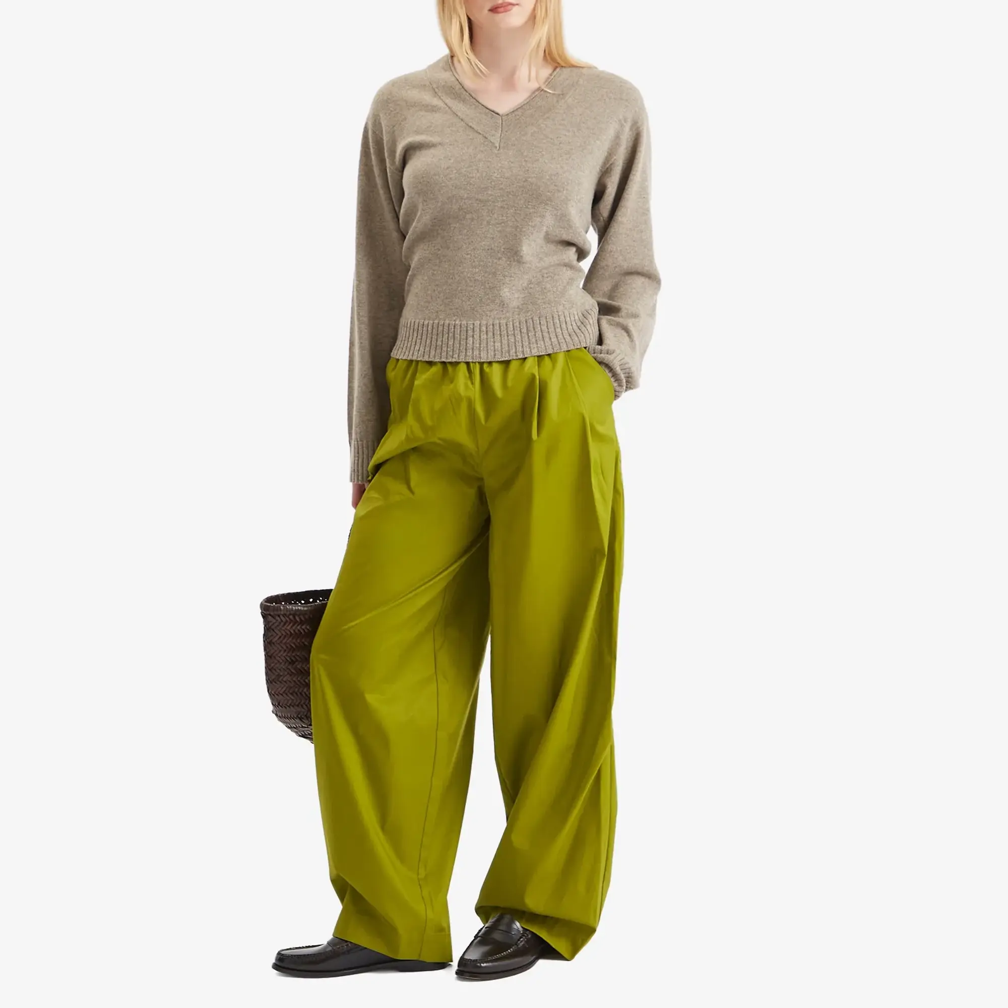 STEL Women's Wide Barrow Leg Trouser Green