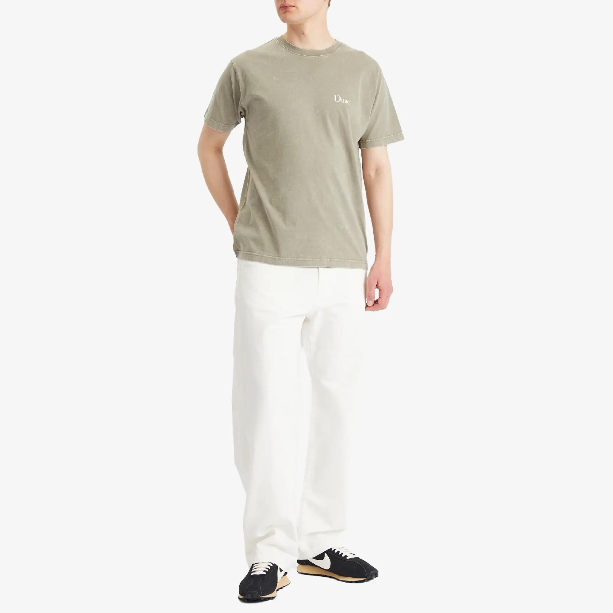 Dime Men's Classic Small Logo T-Shirt Faded Cement