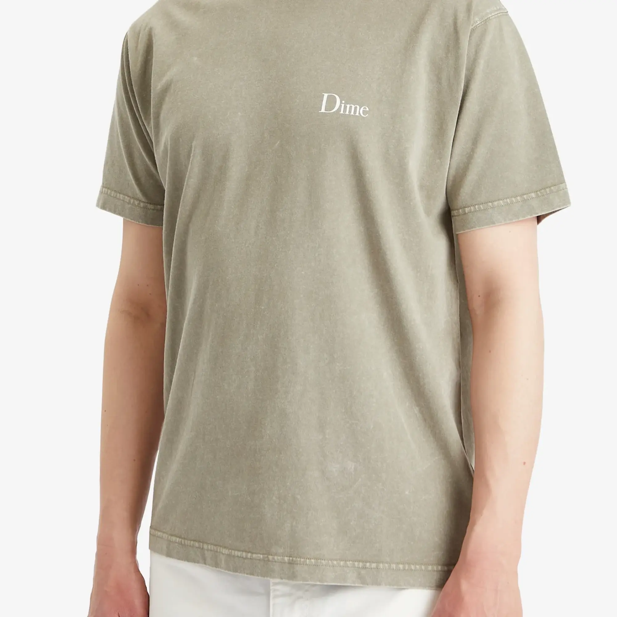 Dime Men's Classic Small Logo T-Shirt Faded Cement