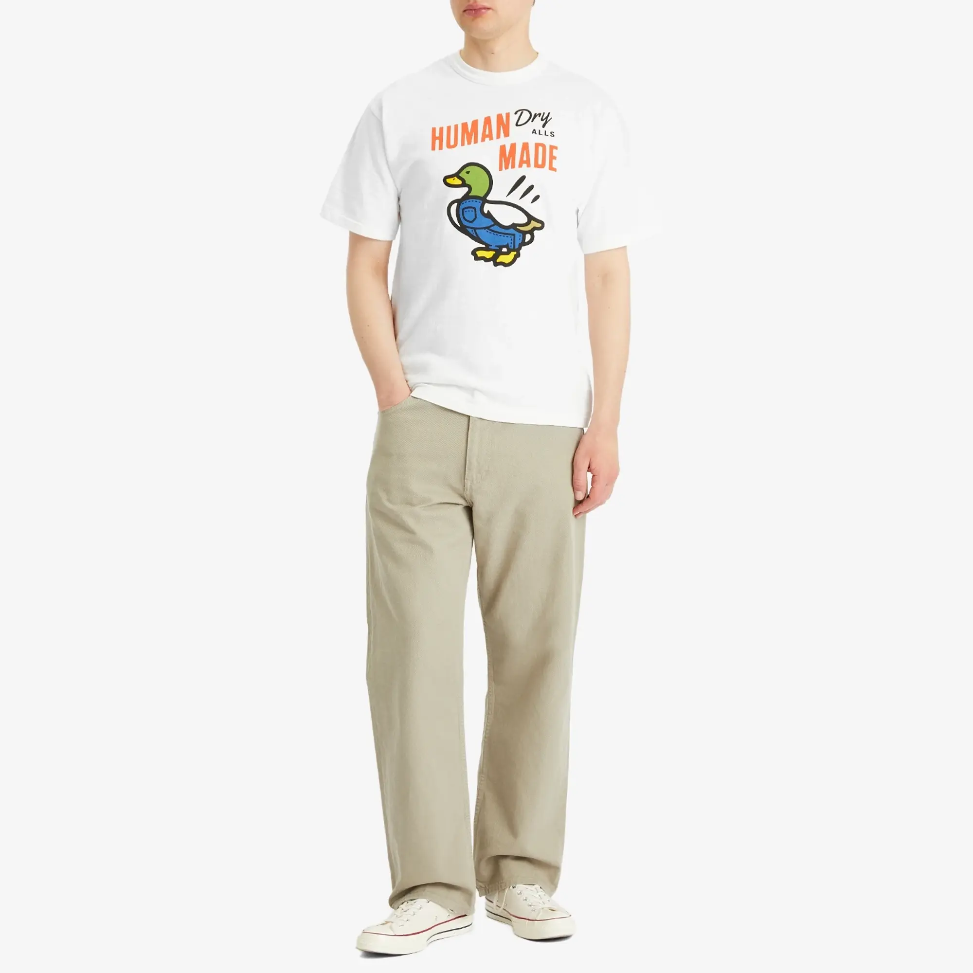 Human Made Men's Duck Overalls T-Shirt White