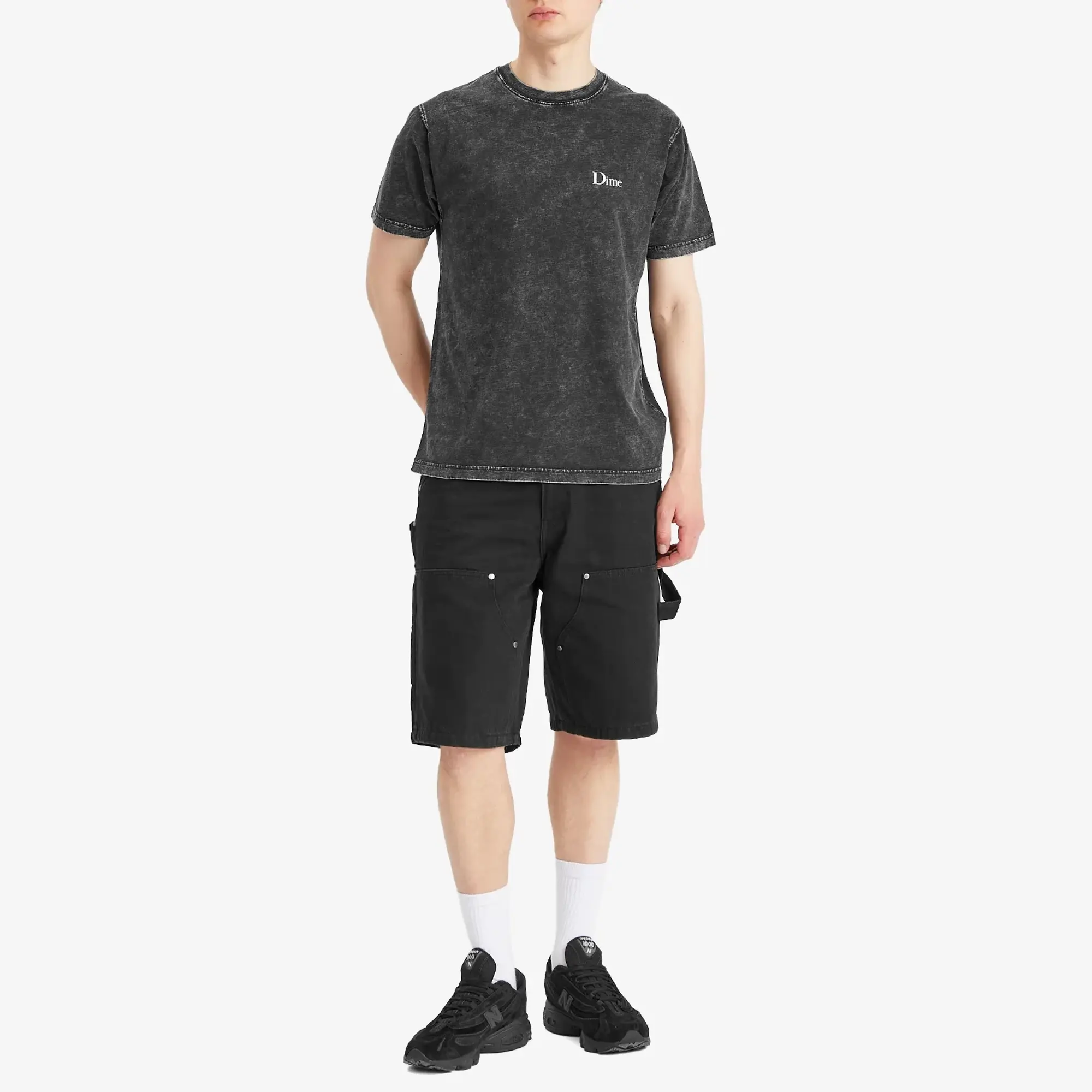 Dime Men's Classic Small Logo T-Shirt Faded Black