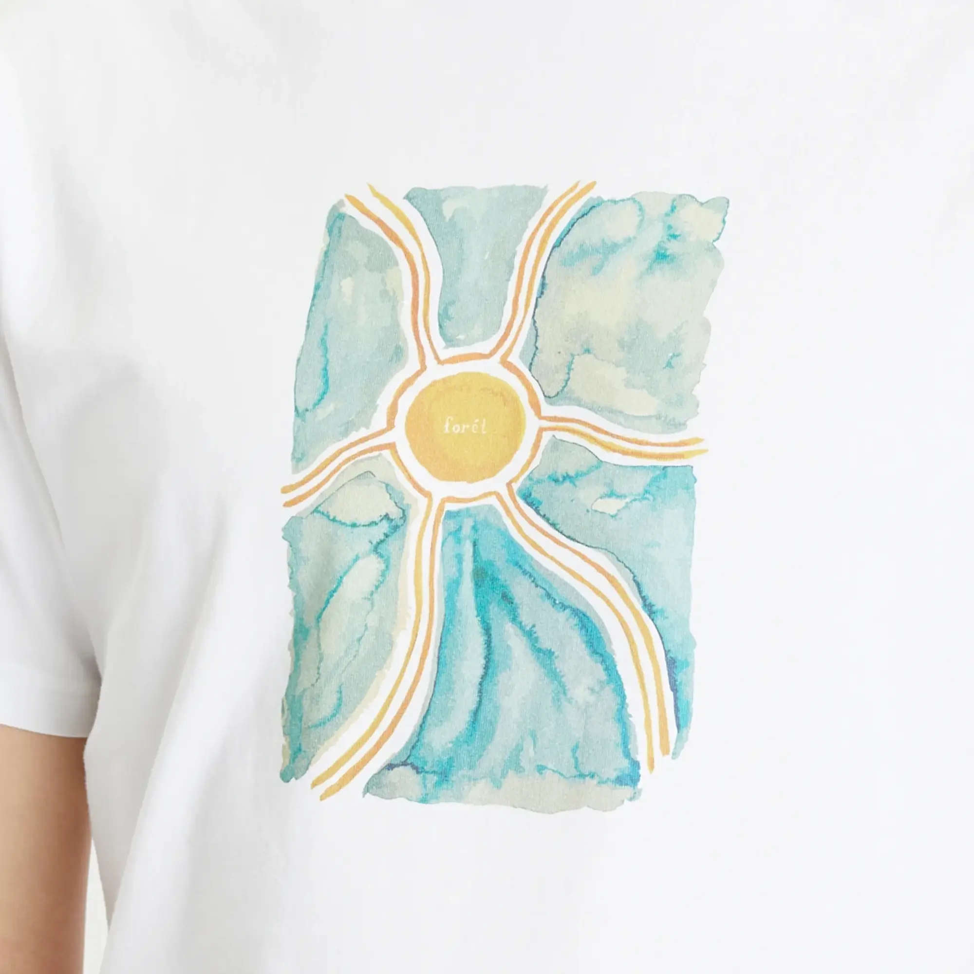 Foret Men's Sun T-Shirt White Sunshine