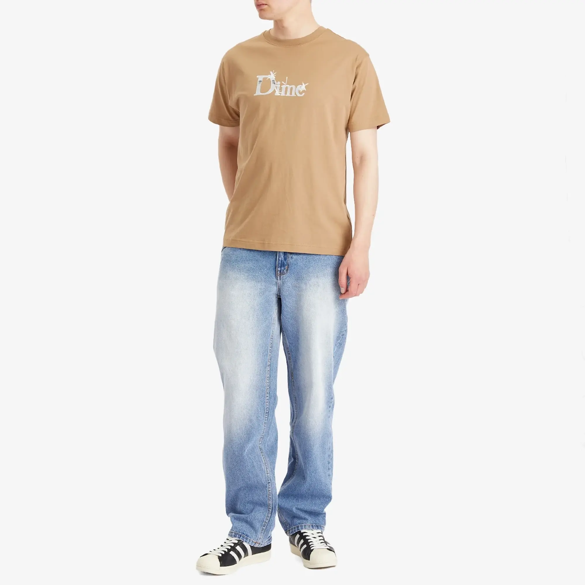 Dime Men's Classic Shiny T-Shirt Sepia