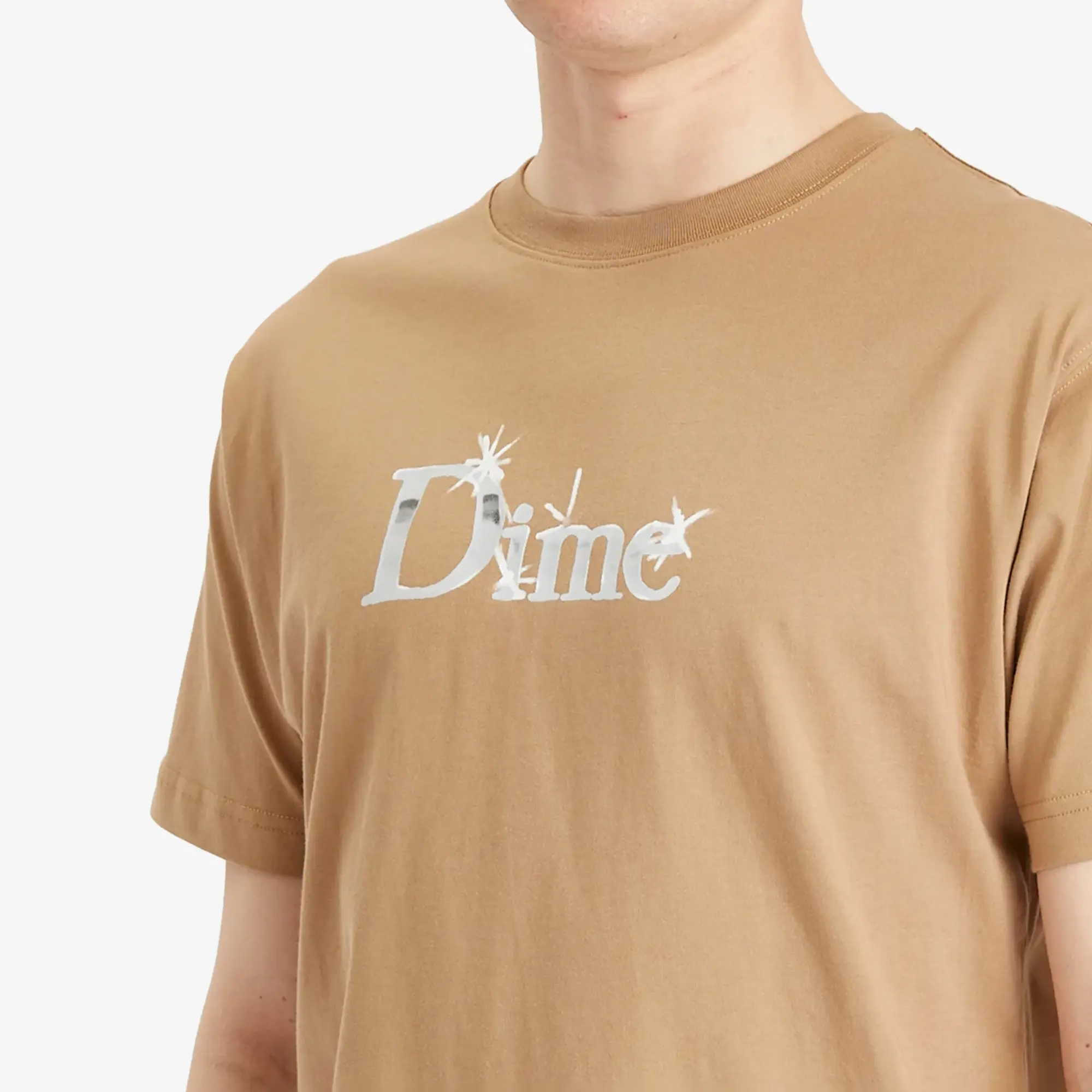 Dime Men's Classic Shiny T-Shirt Sepia