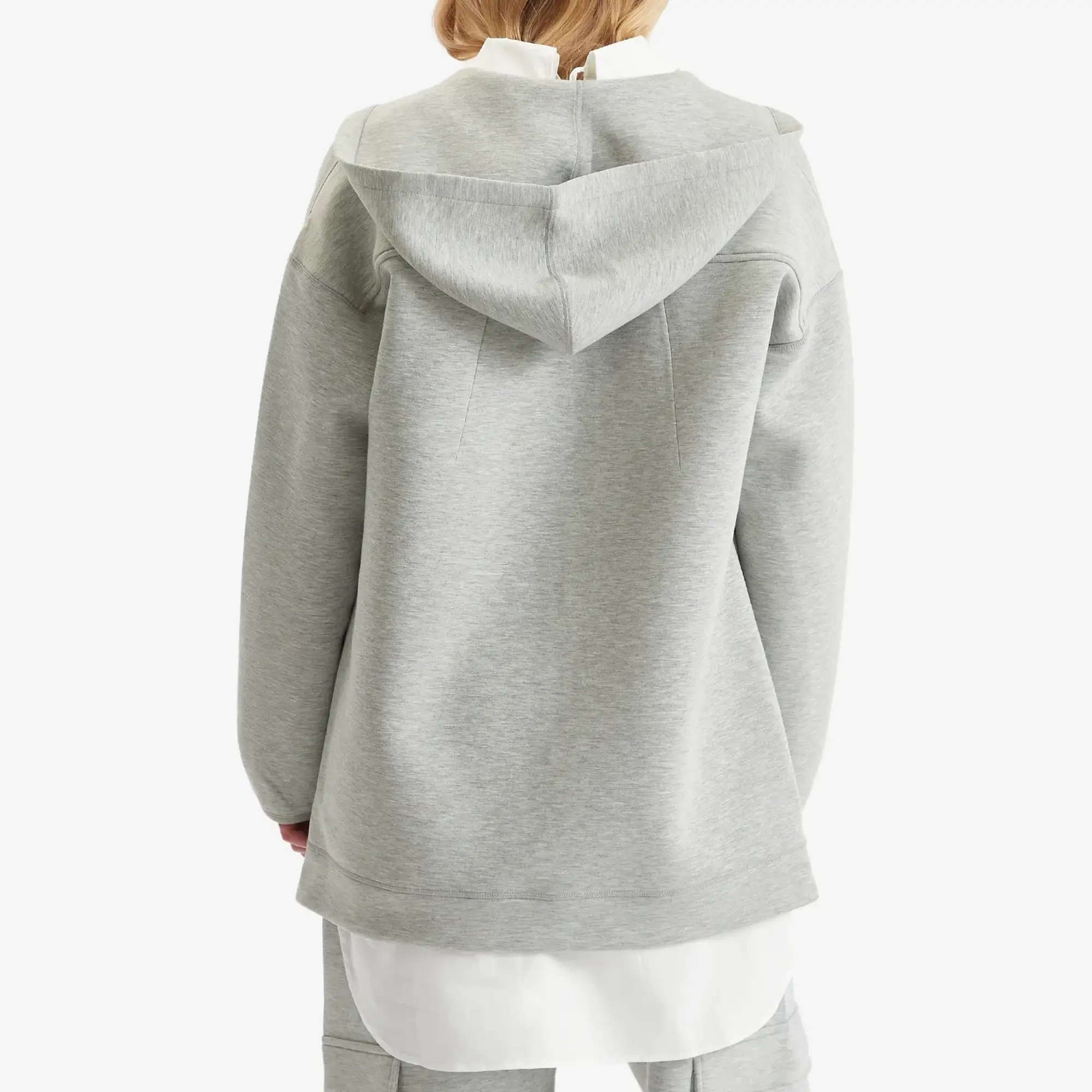 STEL Women's Split Hem Hoodie Grey Melange