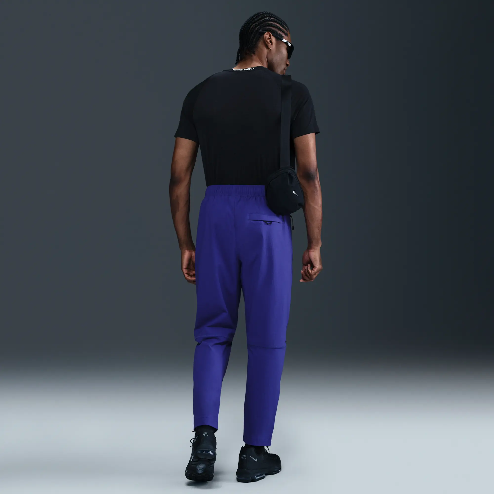 Nike Tech Men's Woven Trousers - Purple - Nylon/Elastane