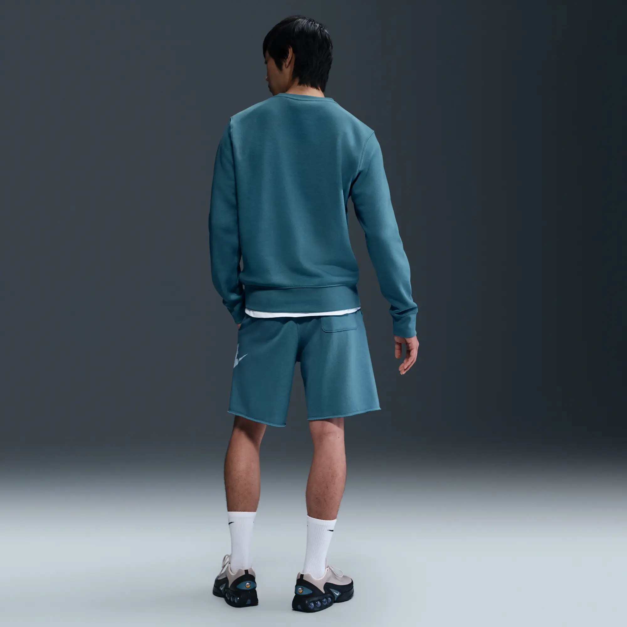 Nike Club Men's French Terry Alumni Shorts - Blue - Cotton/Rayon/Polyester