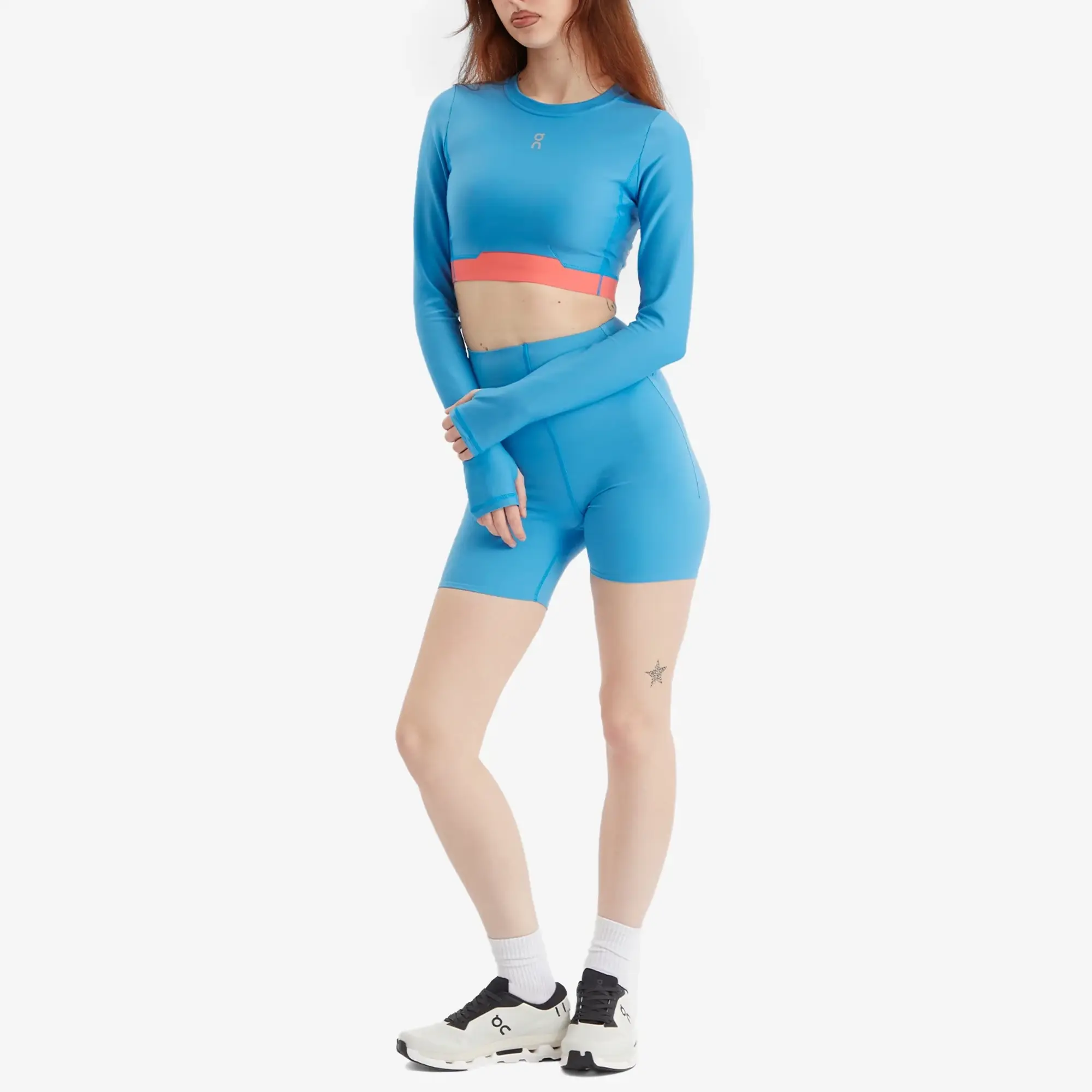 ON Women's Train LON Women'sg Sleeve Crop Top Malibu