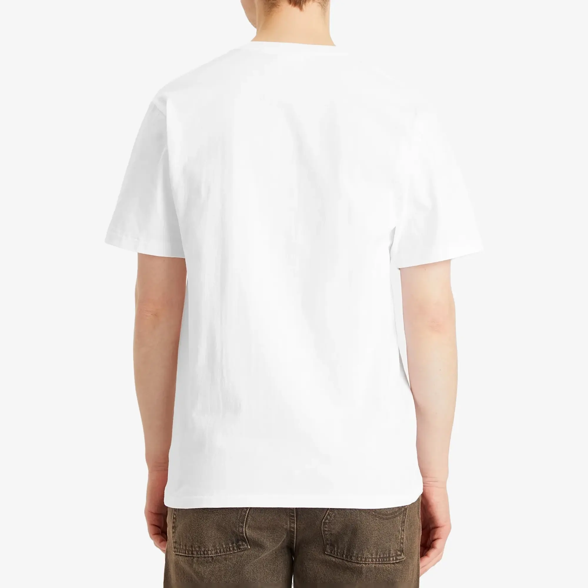 A Bathing Ape Men's Bathing Ape Script Logo Tee White X Brown