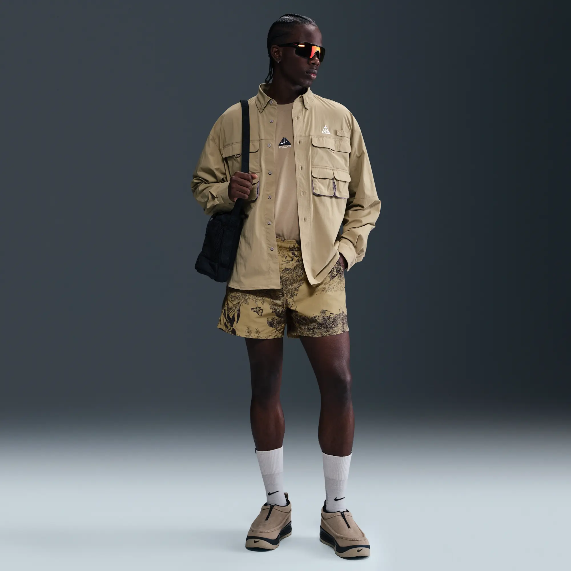 Nike ACG 'Reservoir Goat' Men's Print Shorts - Brown - Nylon