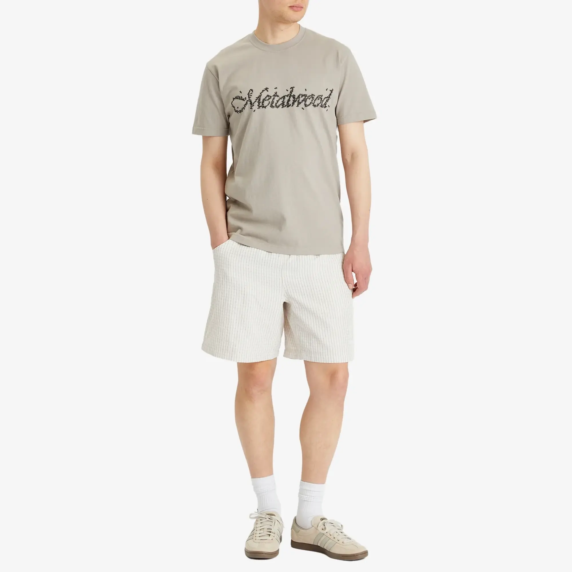 Metalwood Studio Men's Flies T-Shirt Taupe