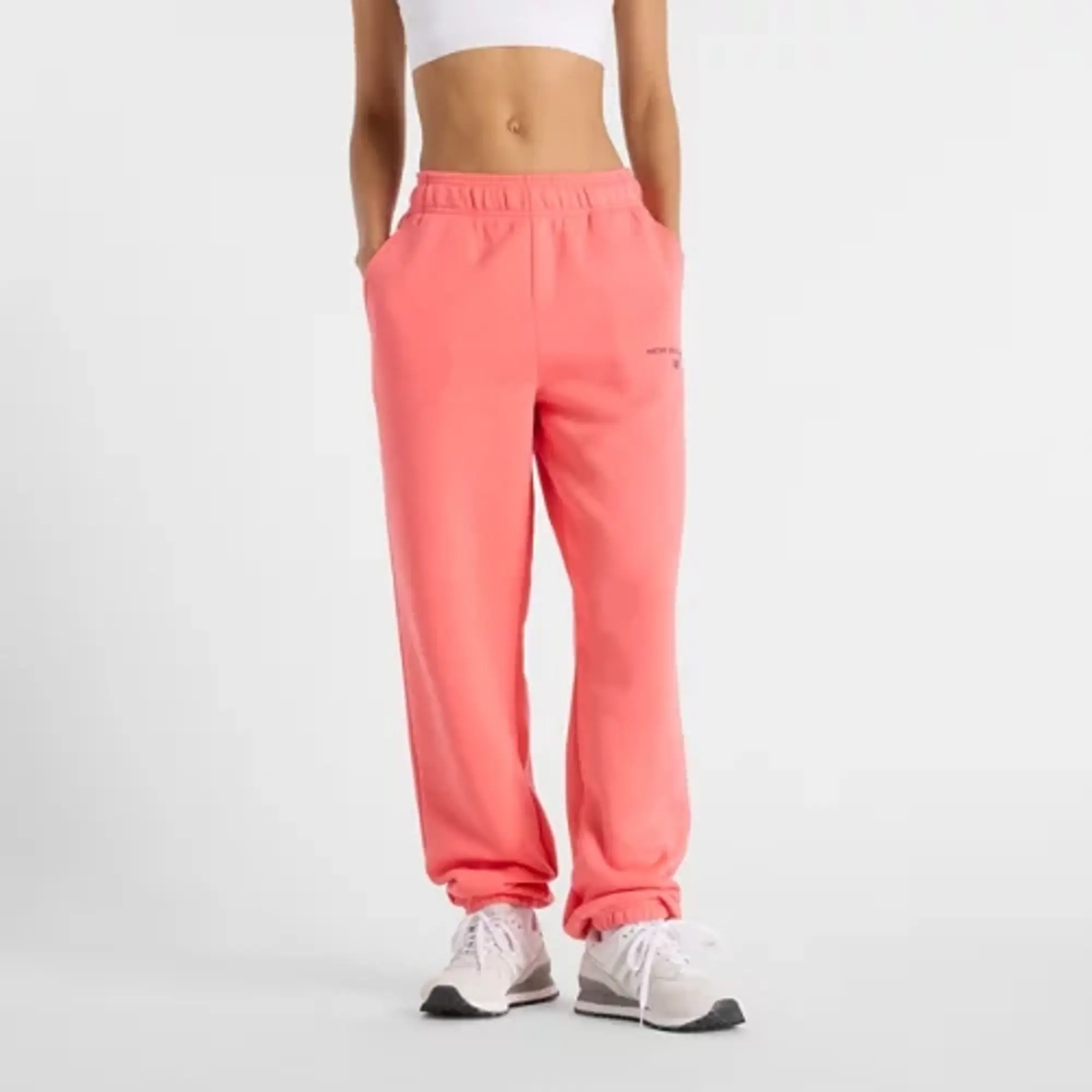 New Balance Women's Reimagined Fleece Jogger in Red Poly Fleece