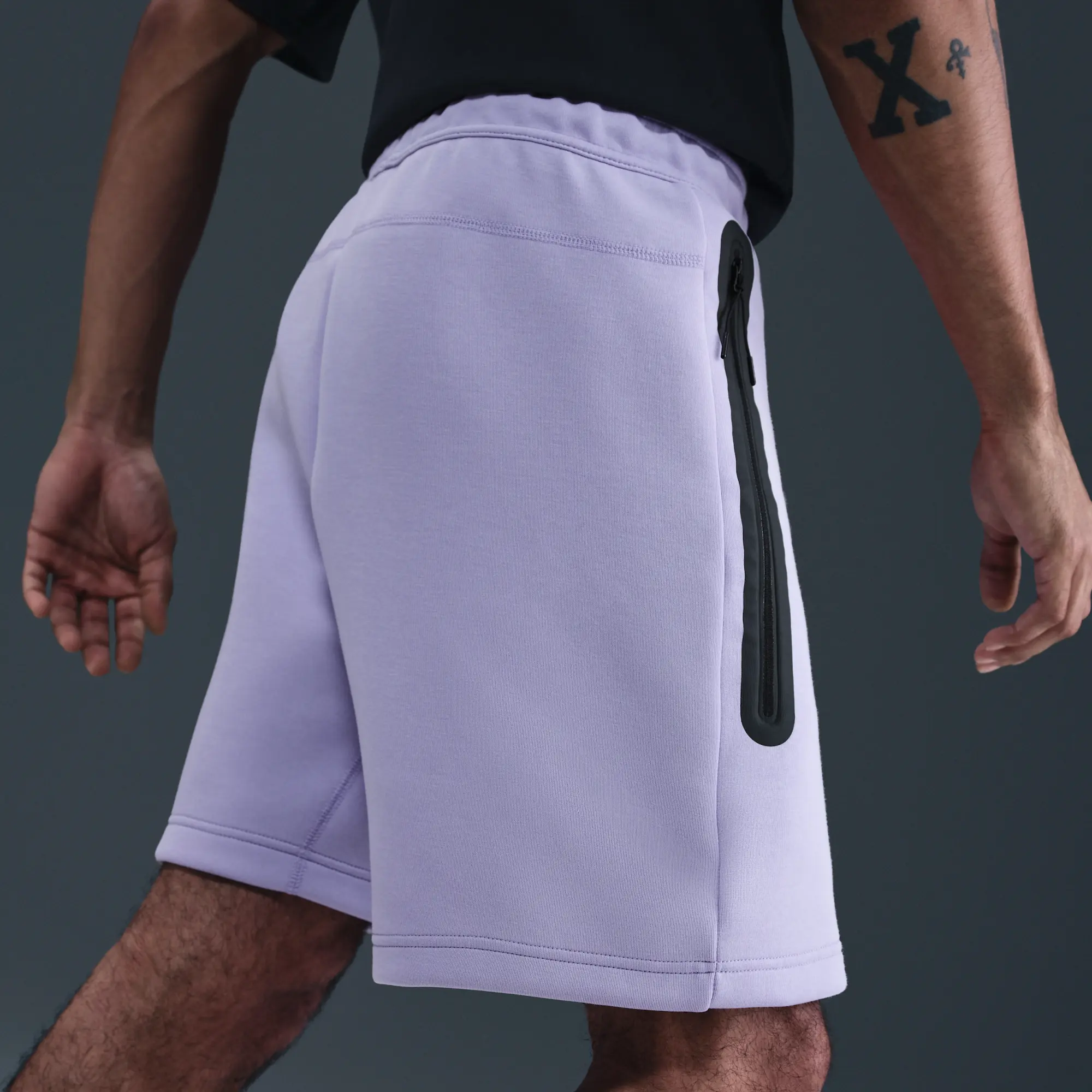 Nike Sportswear Tech Fleece Men's Shorts - Purple - Cotton/Polyester