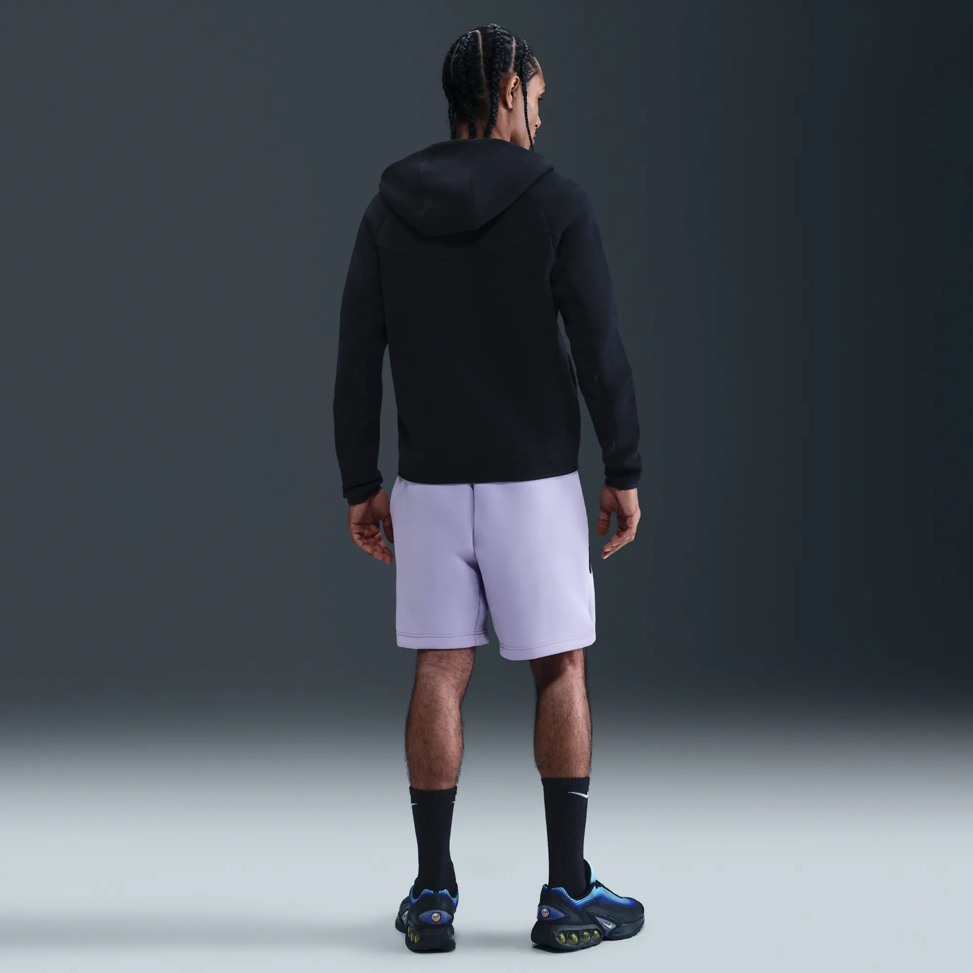 Nike Sportswear Tech Fleece Men's Shorts - Purple - Cotton/Polyester