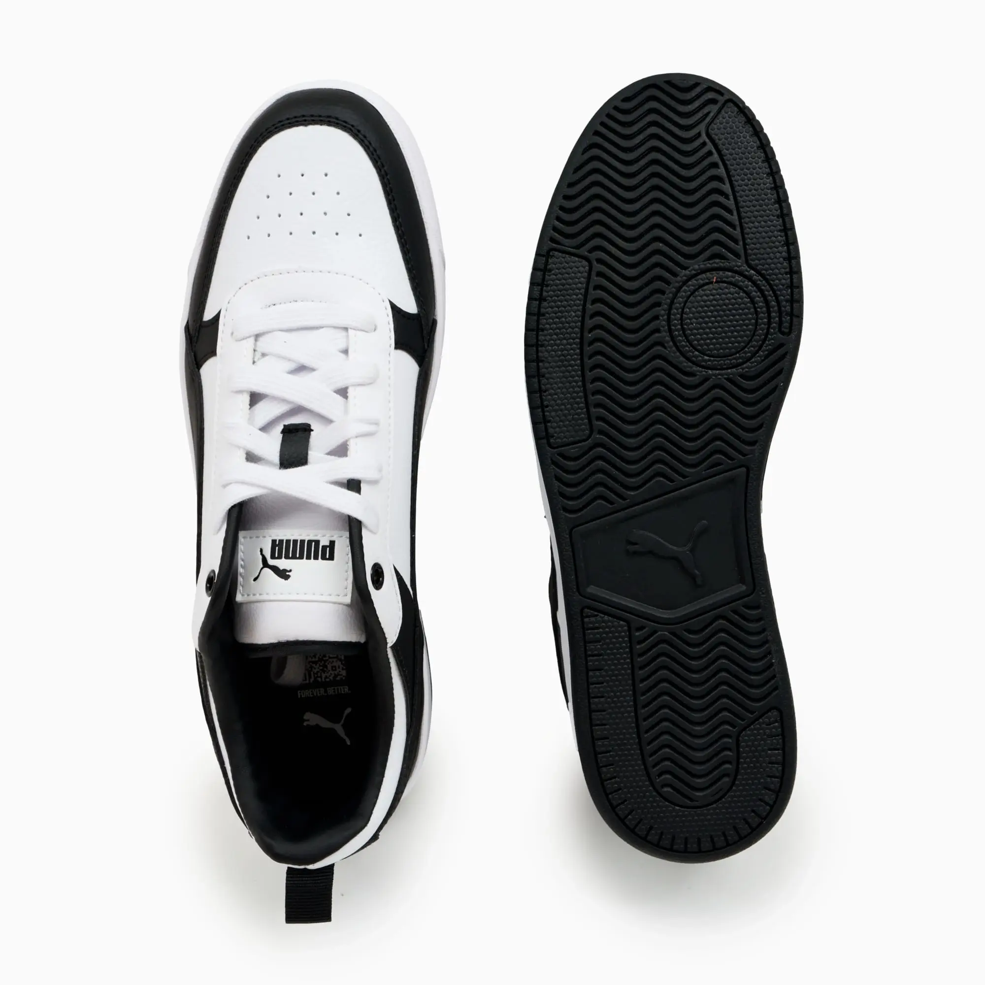PUMA Dribble Sneakers, White/Black, size 10