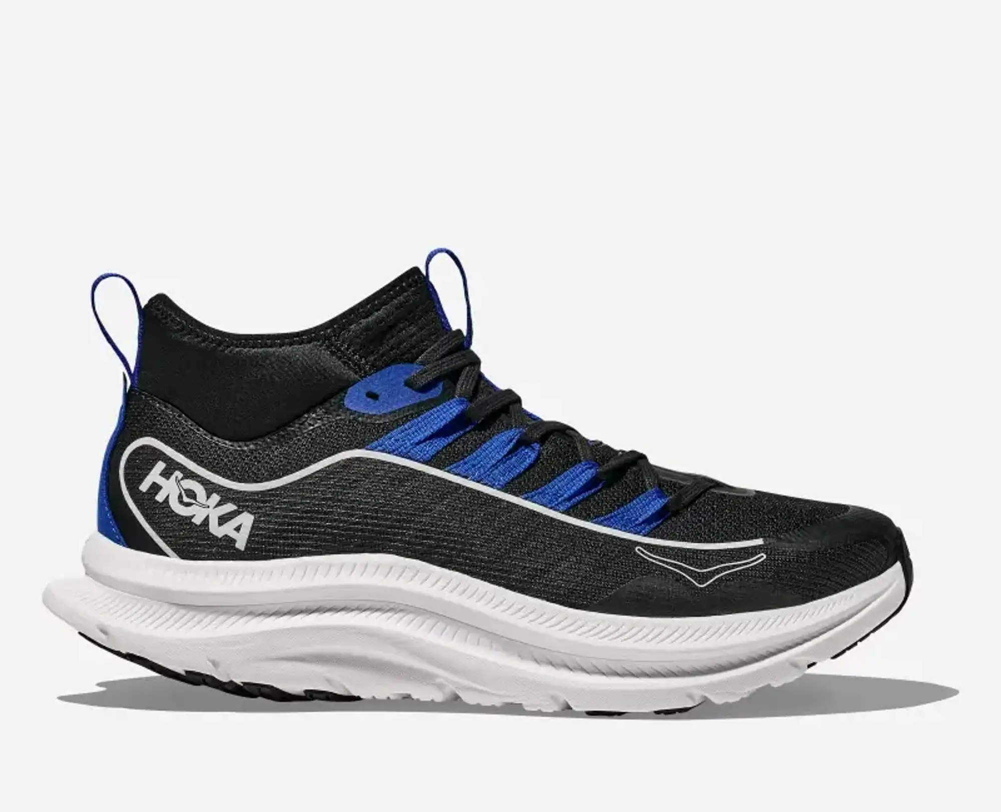 Hoka Men's Kawana Mid Lifestyle Shoes In Black/Ultramarine