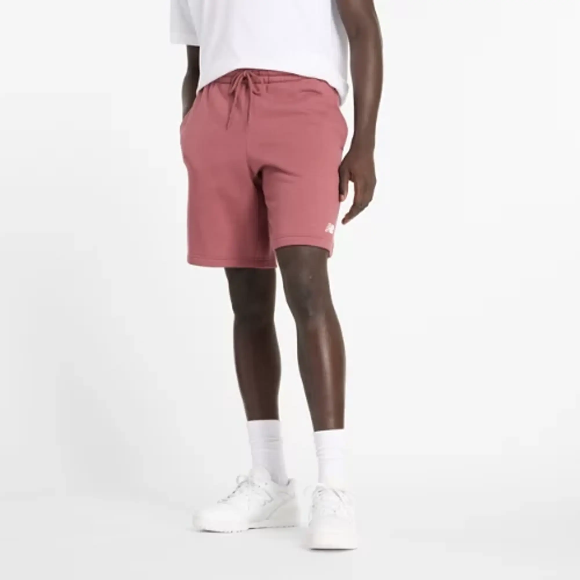 New Balance Men's Sport Fleece Short 9" in Red Cotton Fleece