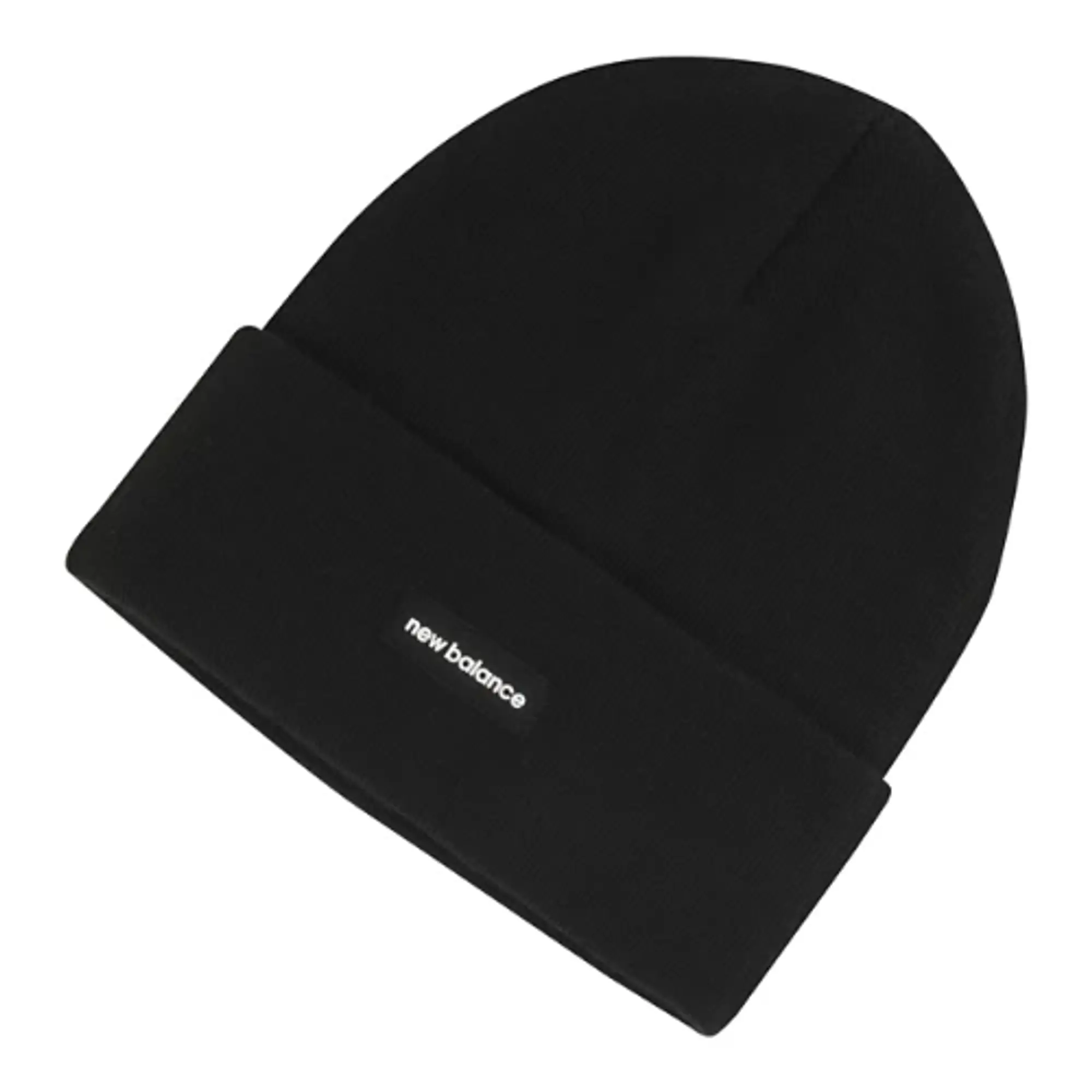 New Balance Unisex Linear Knit Cuffed Beanie in Black