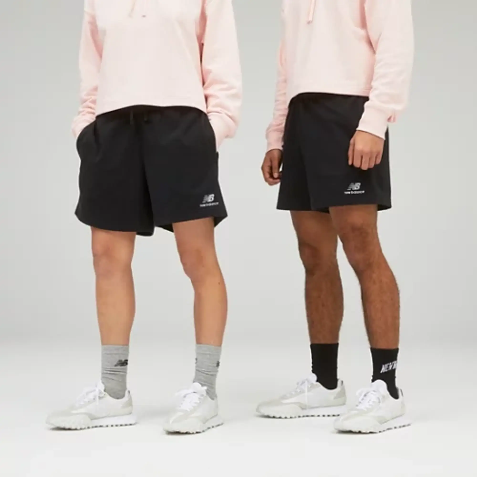 New Balance Unisex Uni-ssentials French Terry Short in Black Cotton