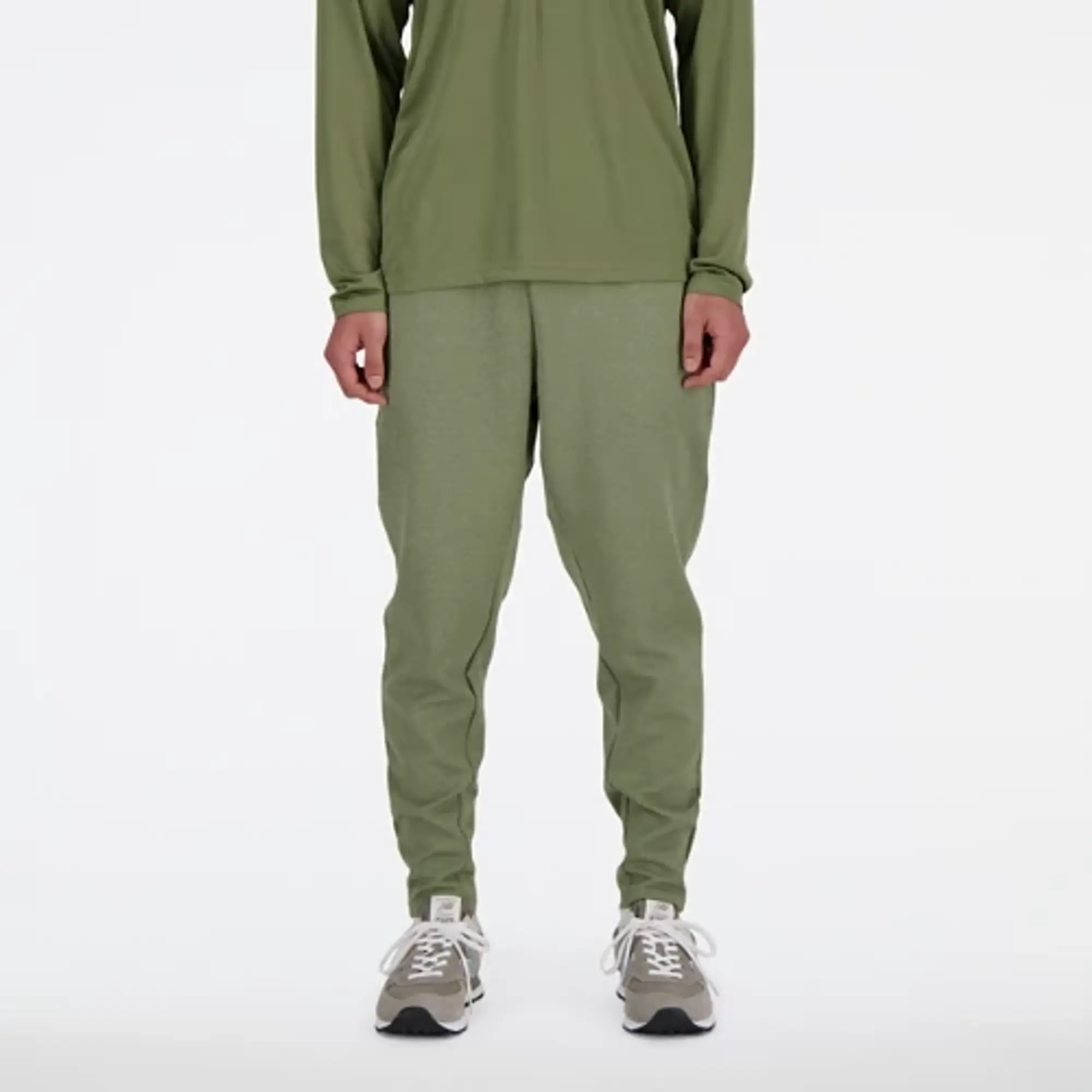New Balance Men's Tech Knit Pant in Green Poly Knit