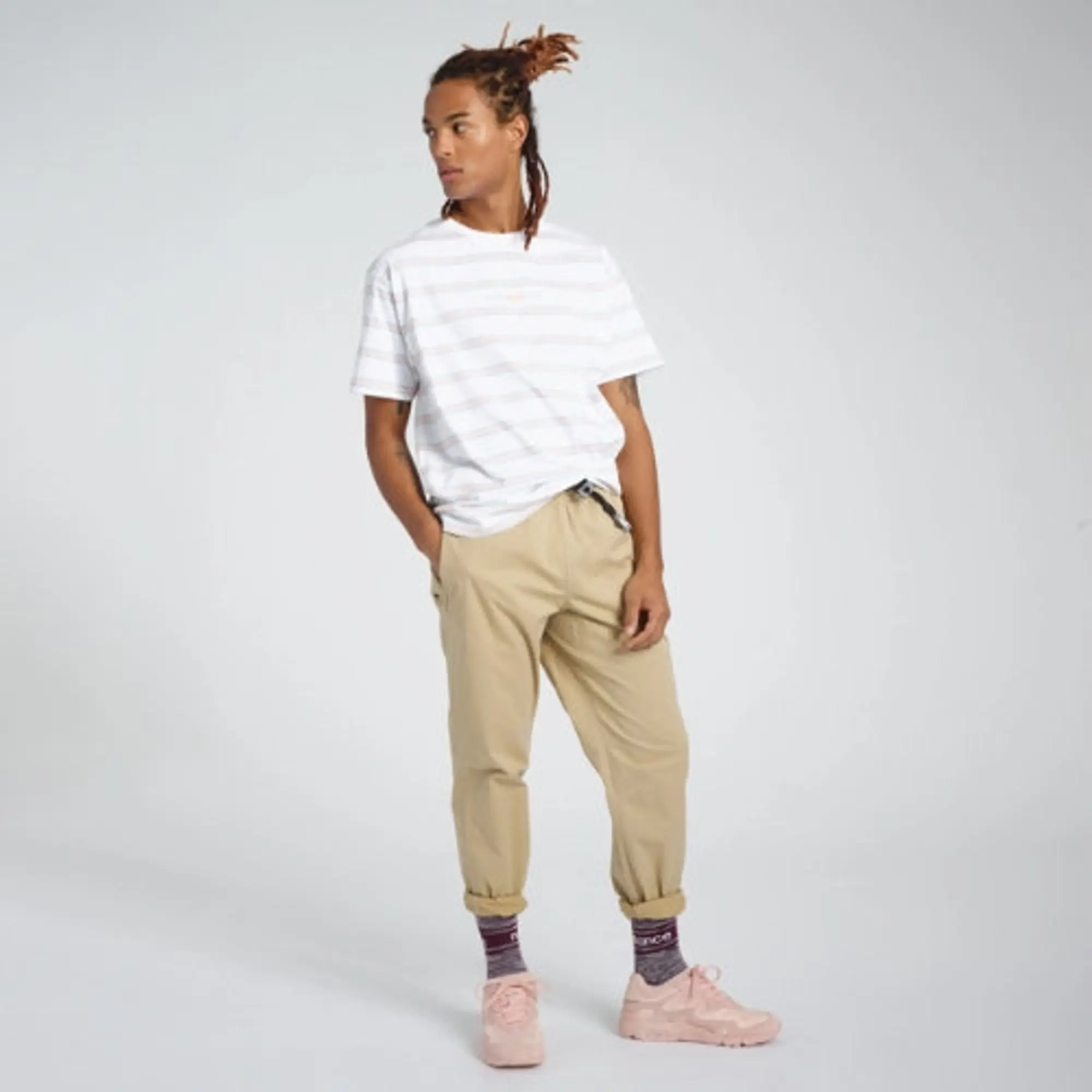 New Balance Men's NB Athletics Woven Pant in Brown Cotton