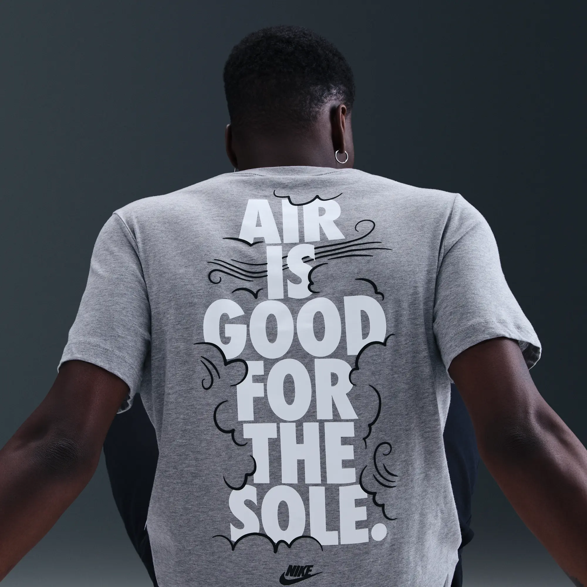 Nike Sportswear Men's T-Shirt - Grey - Cotton