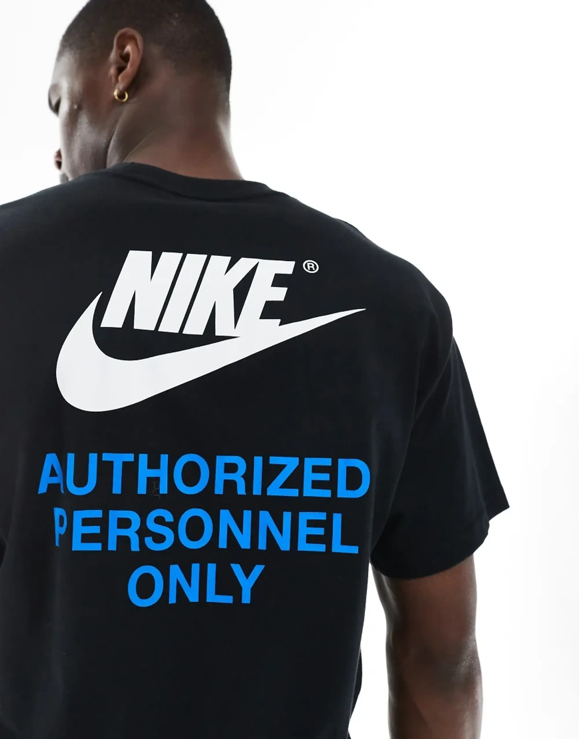 Nike Back Print Graphic Oversized T-Shirt In Black