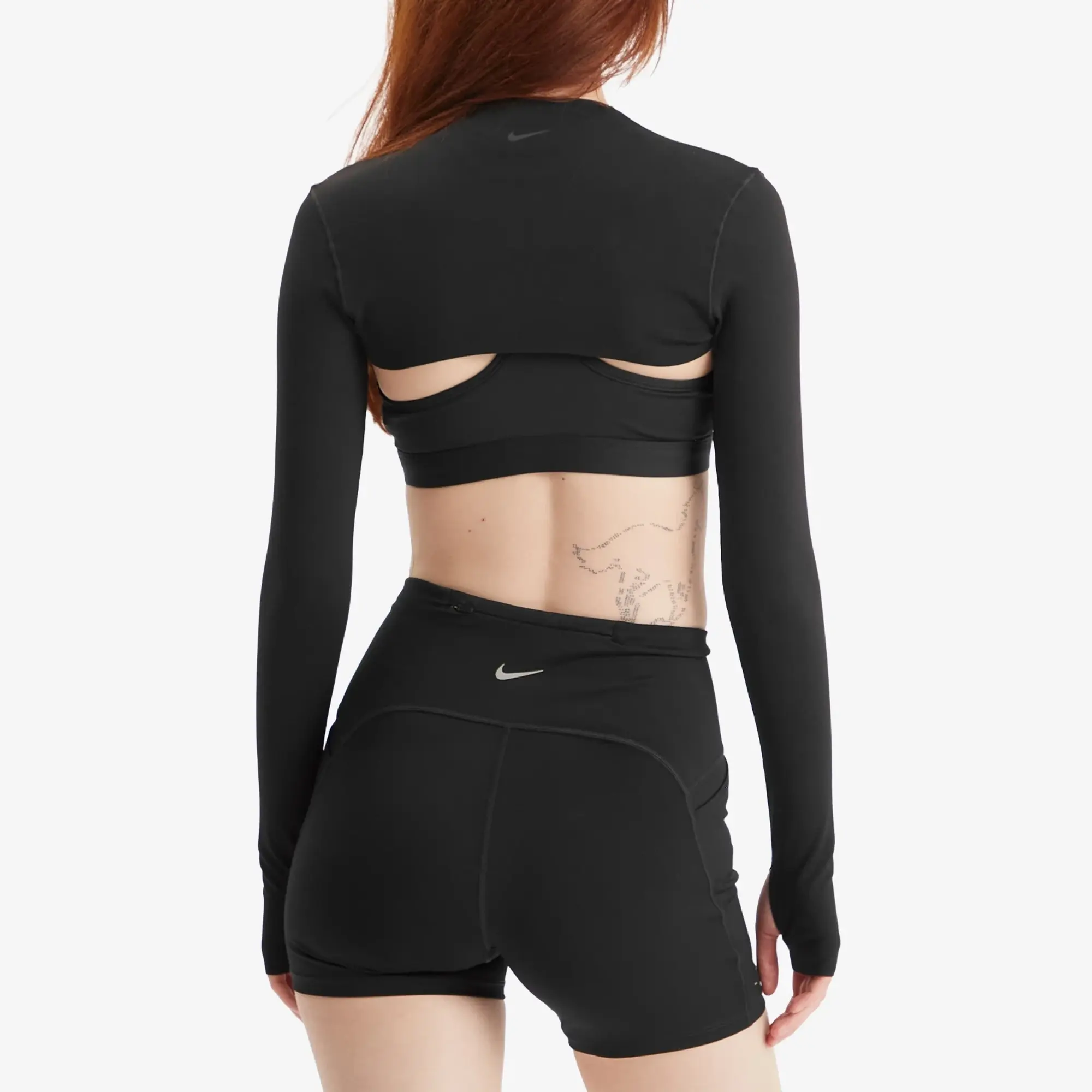 Nike Women's Zenvy Long Sleeve T-Shirt Black/Pcg3C