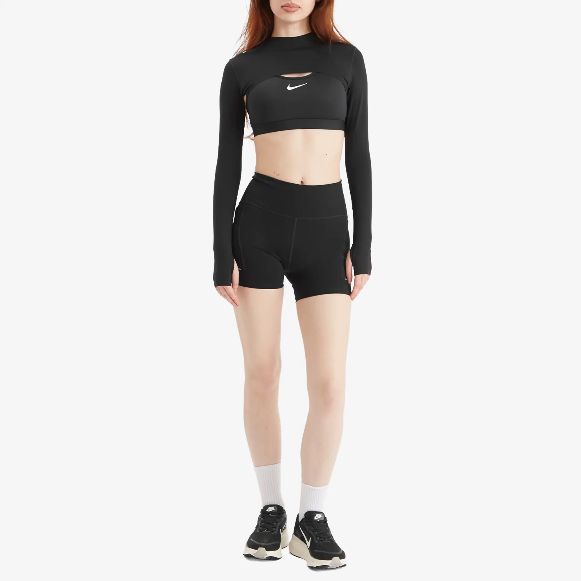 Nike Women's Zenvy Long Sleeve T-Shirt Black/Pcg3C
