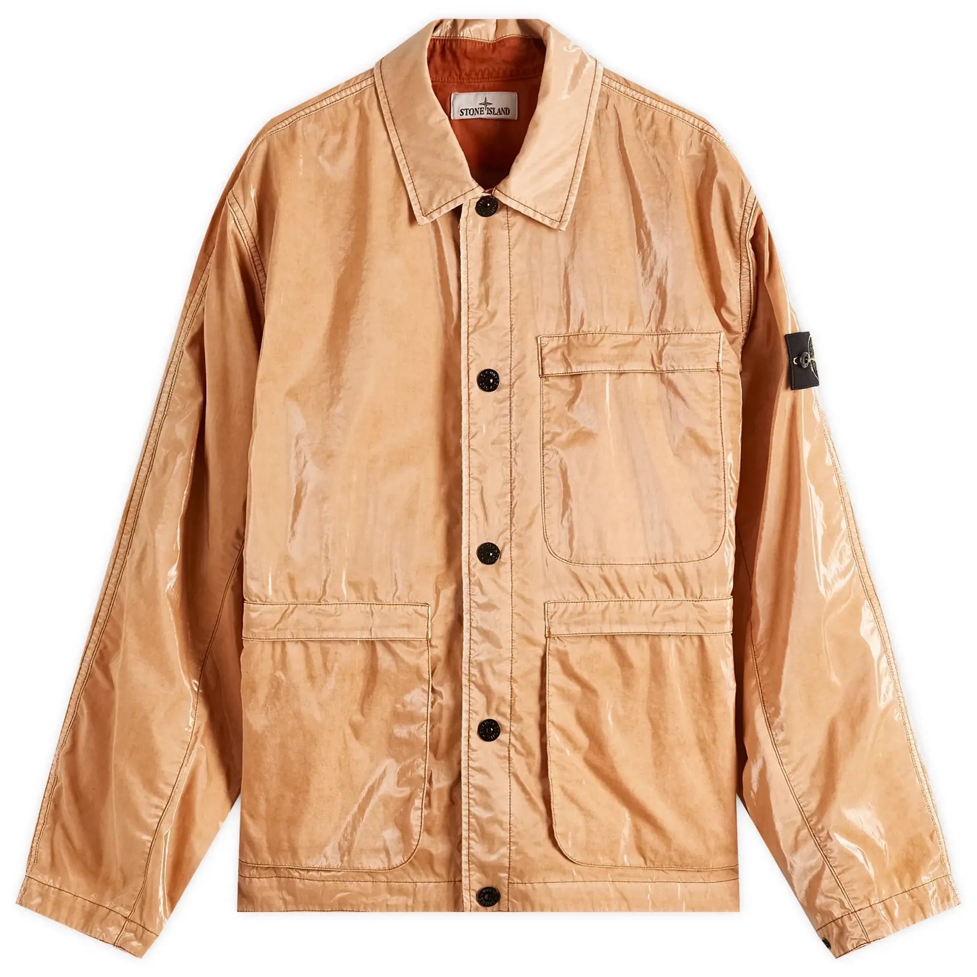 Stone Island Men's Mussola Prismatica Pietra Jacket Sienna