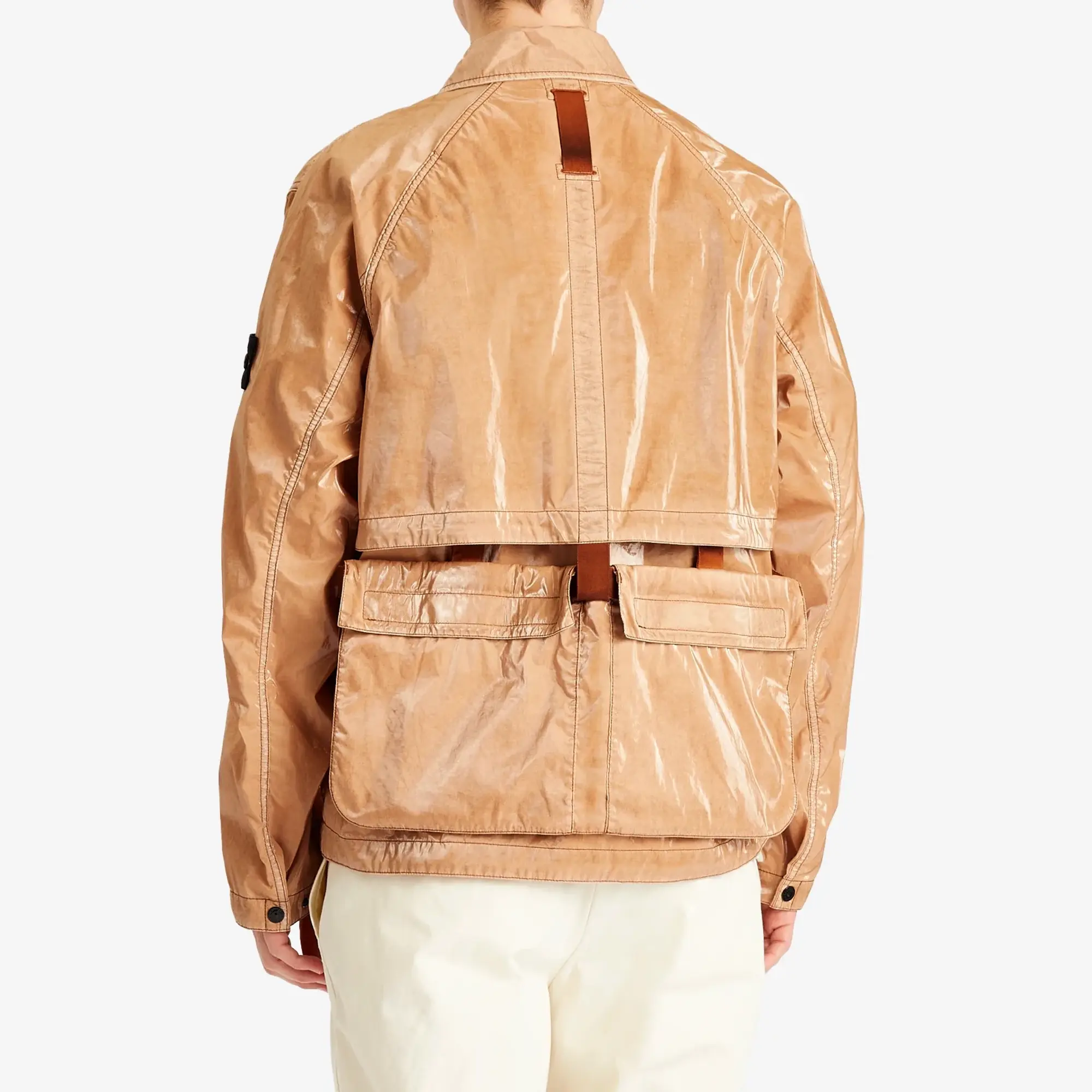 Stone Island Men's Mussola Prismatica Pietra Jacket Sienna