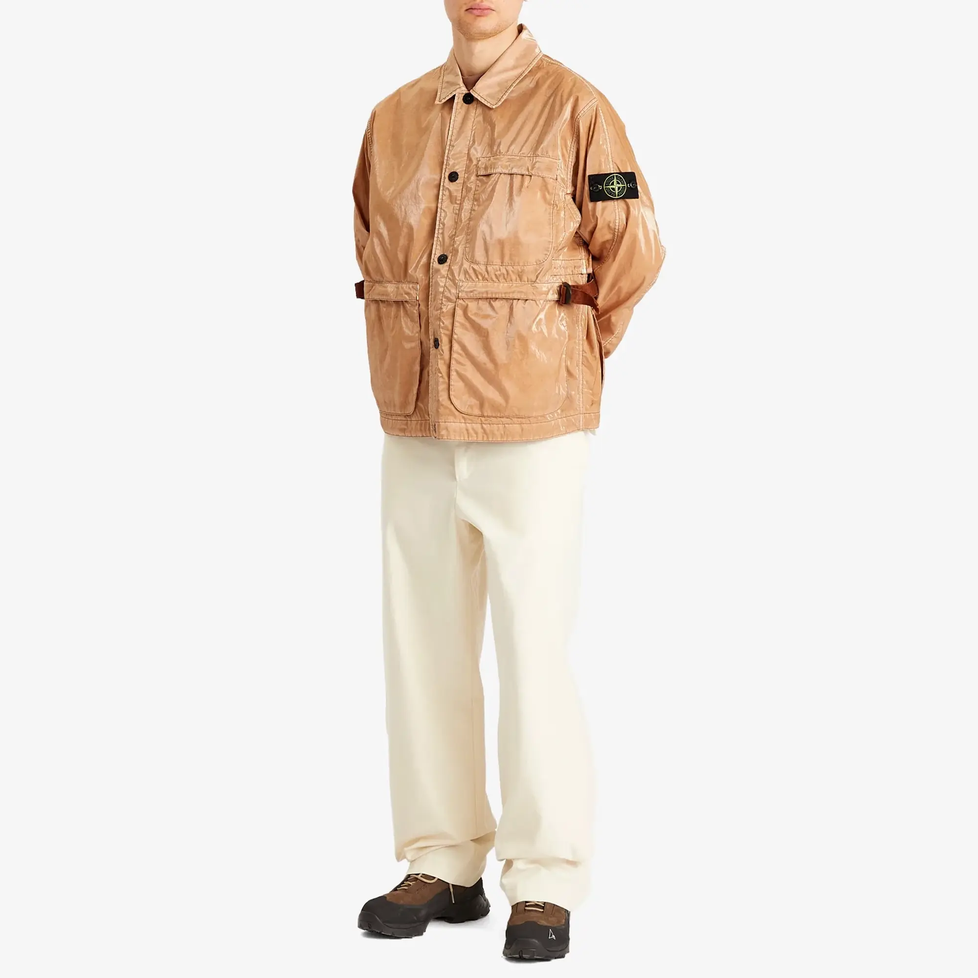 Stone Island Men's Mussola Prismatica Pietra Jacket Sienna